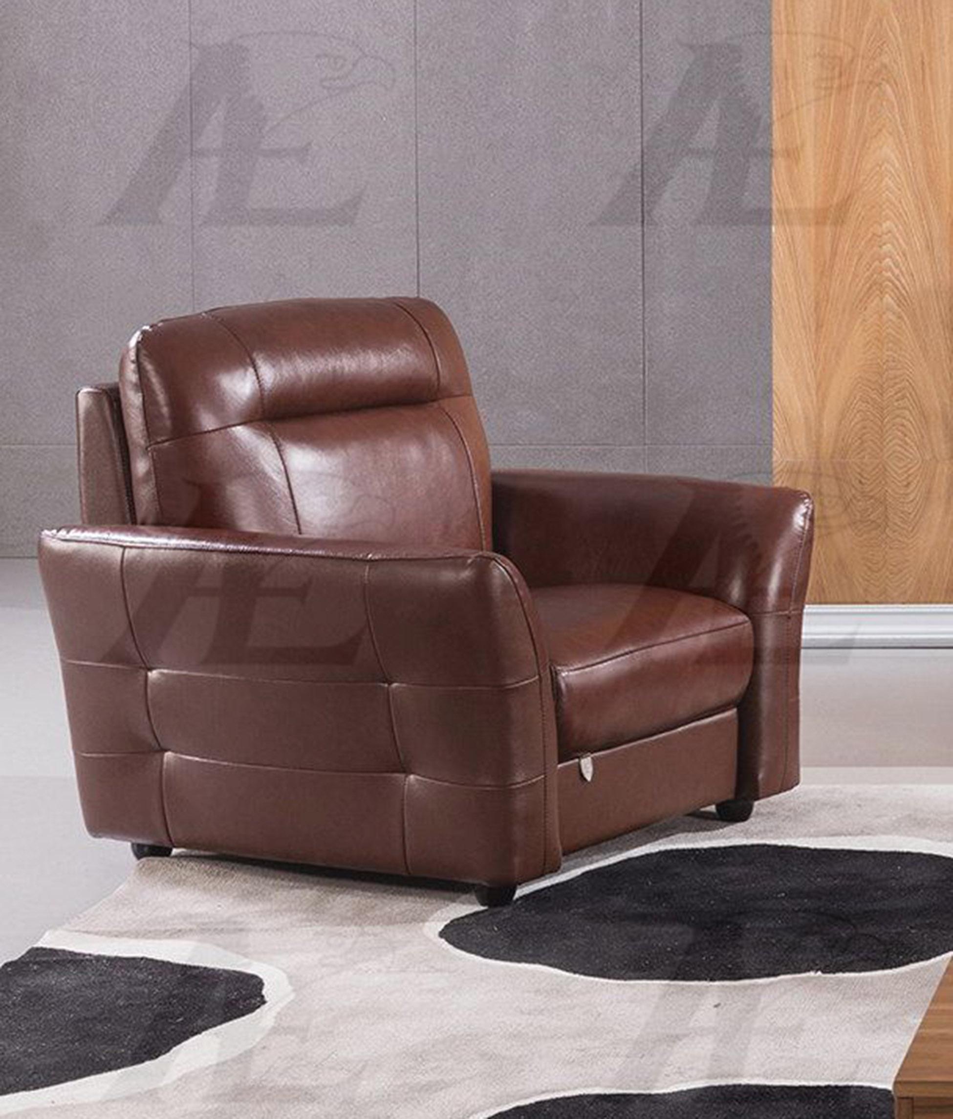 

                    
Buy Brown Top-Grain Italian Leather Sofa Set 3Pcs EK090-BR American Eagle Modern

