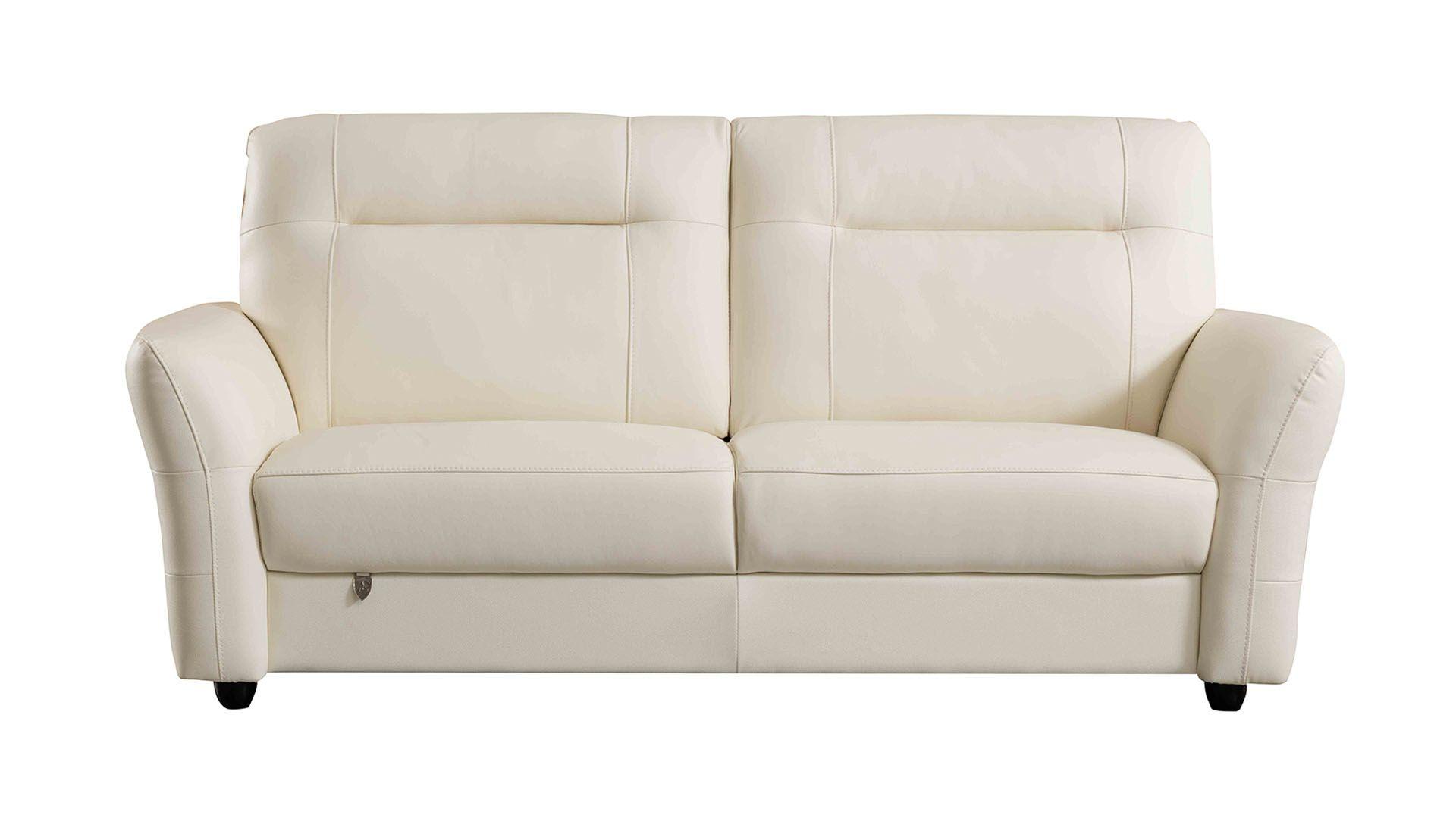 Contemporary, Modern Sofa EK090-W EK090-W-SF in White Italian Leather