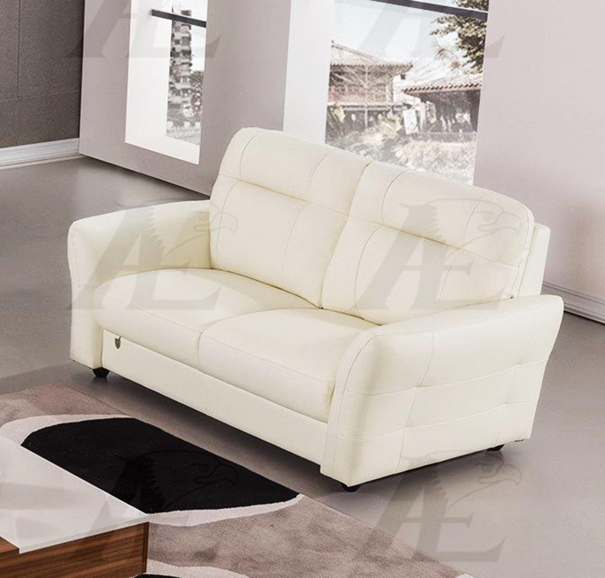 

    
 Shop  White Top-Grain Italian Leather Sofa Set 3Pcs EK090-W American Eagle Modern
