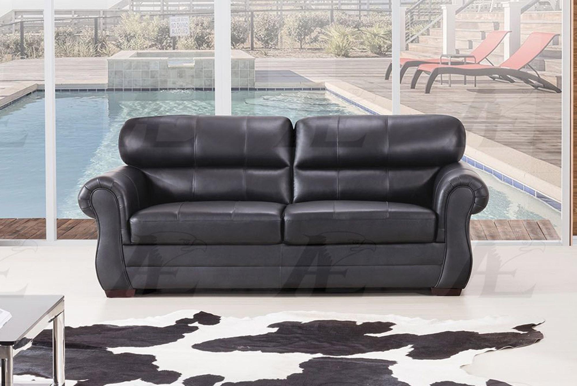 

    
American Eagle Furniture EK512-BK Black Sofa Genuine Leather
