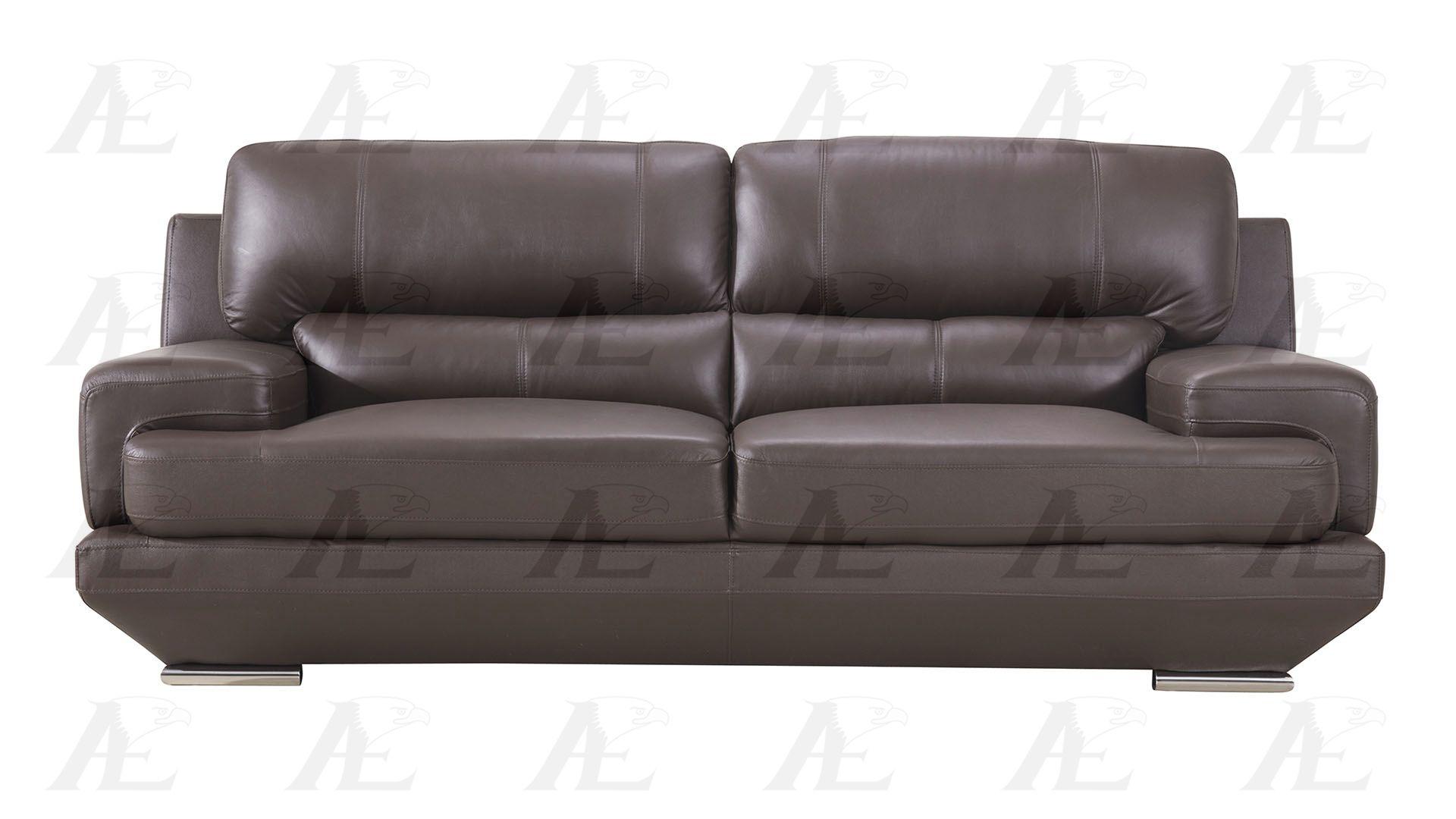 

    
American Eagle Furniture EK518-DB Dark Brown Sofa  Genuine Leather
