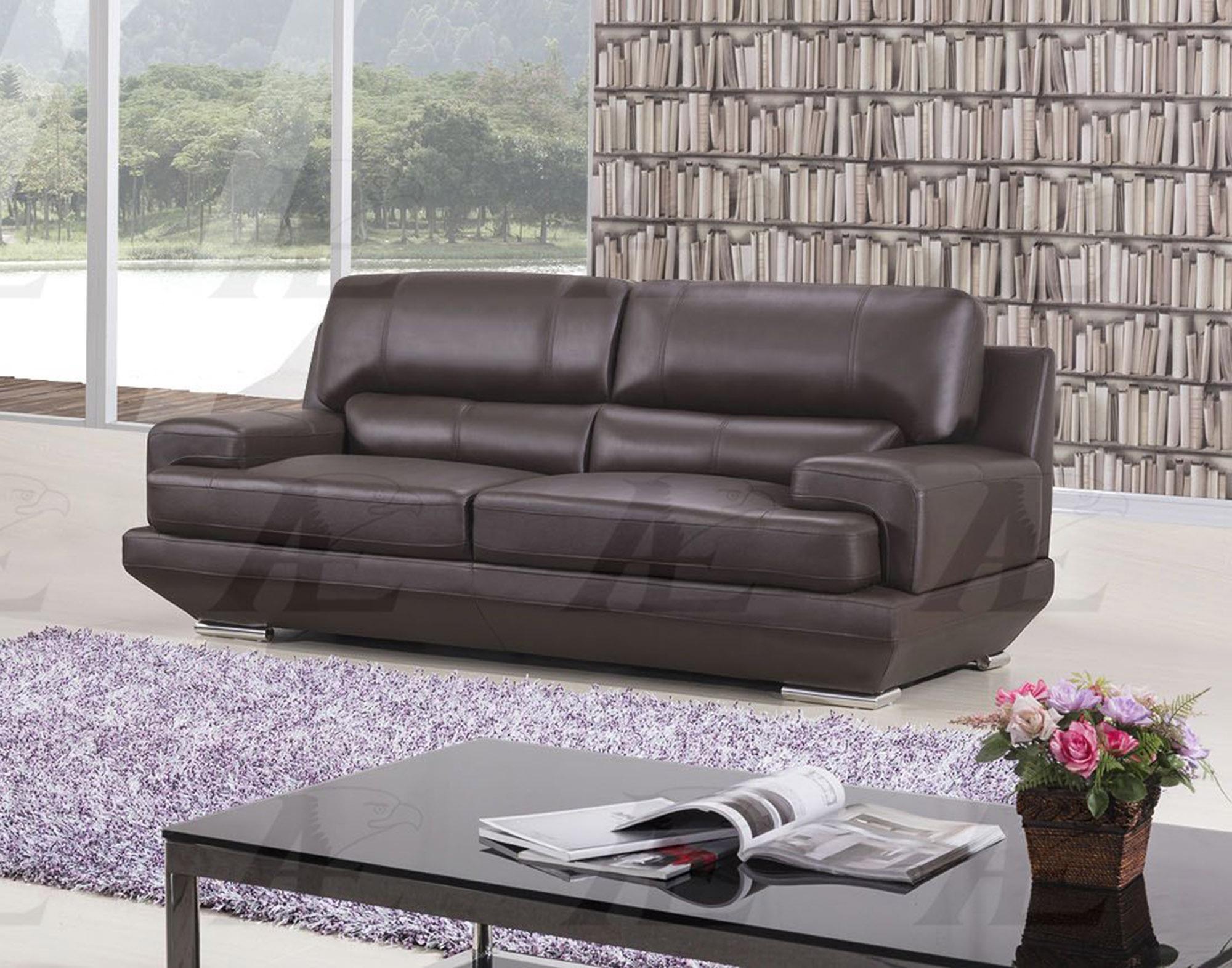 

    
American Eagle Furniture EK518-DB Dark Brown Sofa  Genuine Leather
