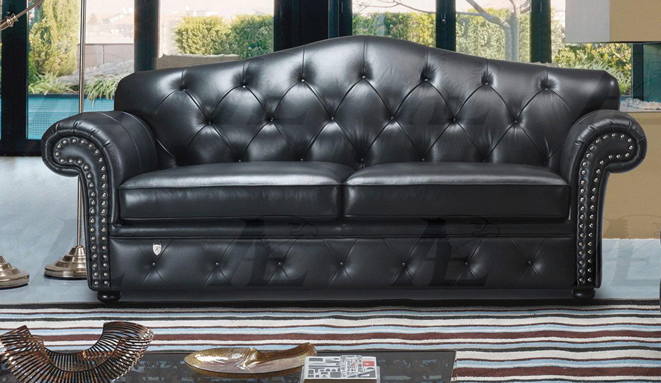 

    
American Eagle Furniture EK699-BK Black Tufted Sofa Italian Leather
