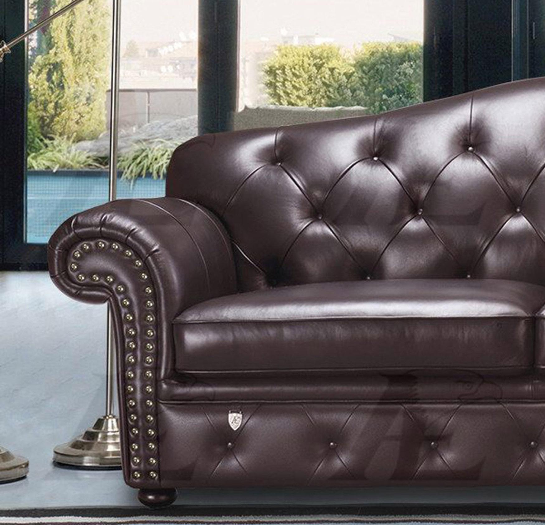 

                    
American Eagle Furniture EK699-BR Sofa Brown Italian Leather Purchase 
