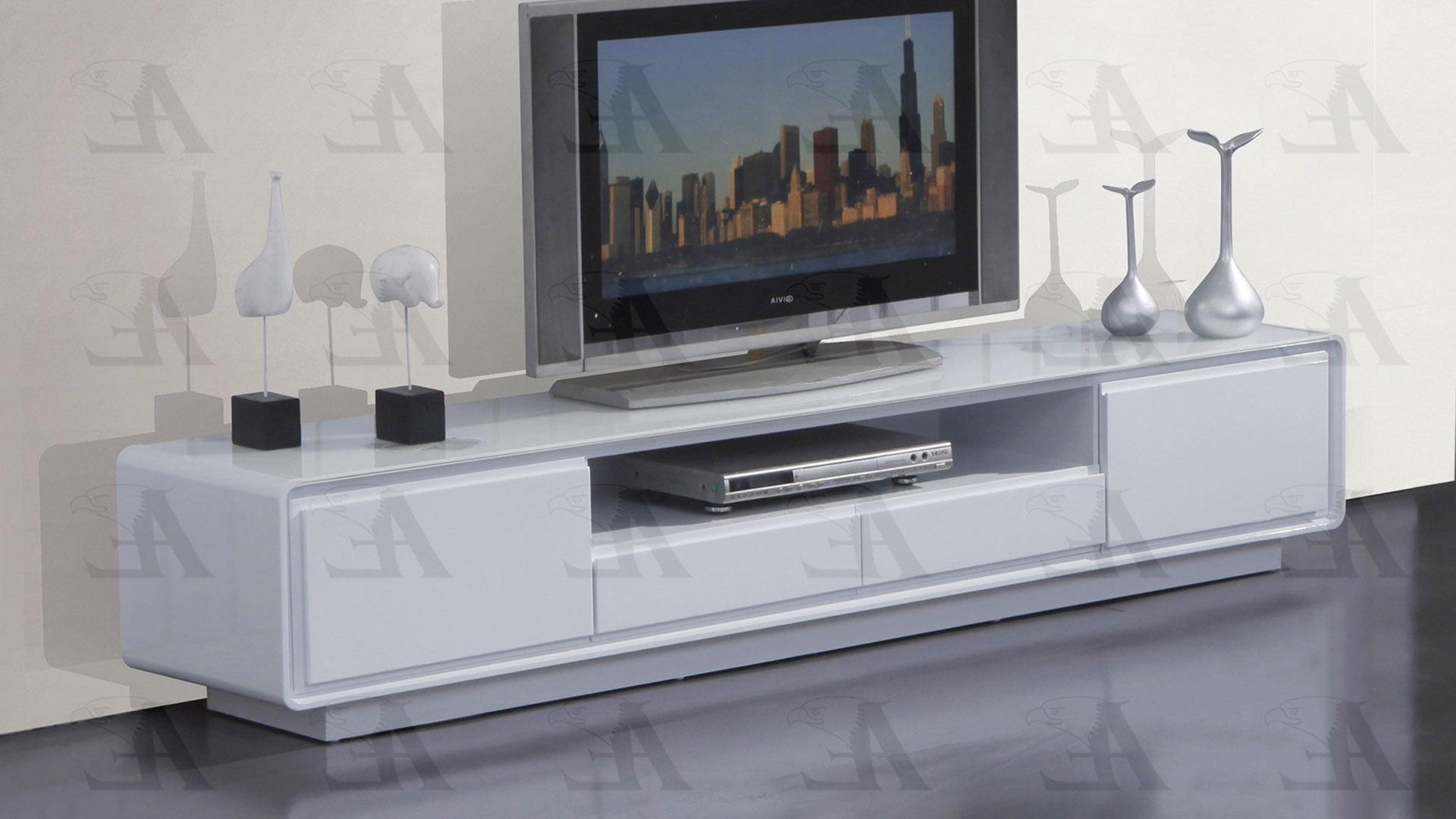 

    
White Tempered Glass Top TV Stand American Eagle FC-C523
