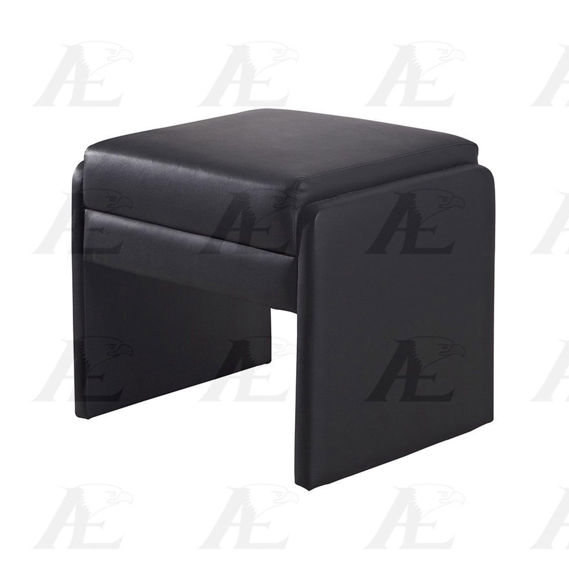 

    
American Eagle Furniture JT001-BK  Black Pu Vanity with Stool Set 2Pcs
