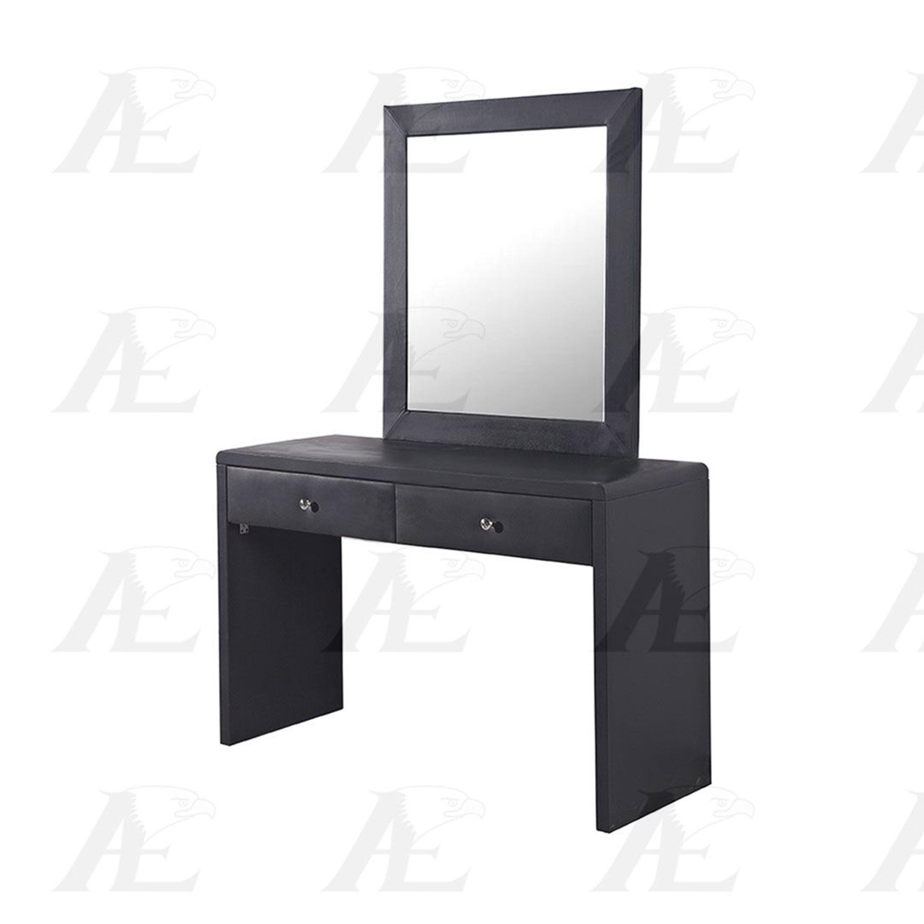 American Eagle Furniture JT001-BK Vanity with Stool Set