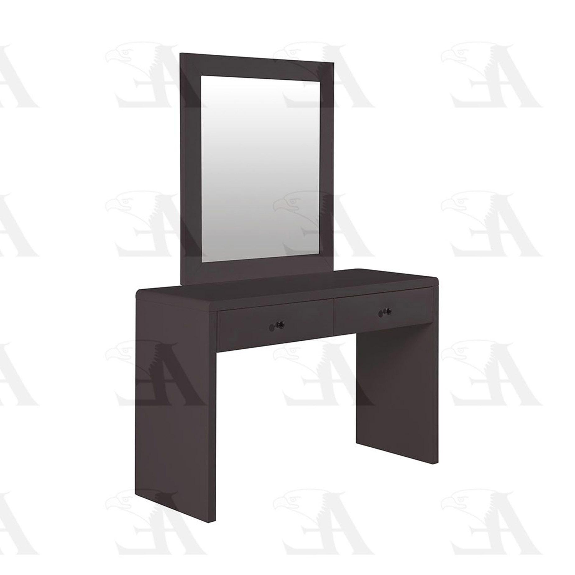 

    
American Eagle Furniture JT001-BRO Vanity with Stool Set Brown JT001-BRO Set-2
