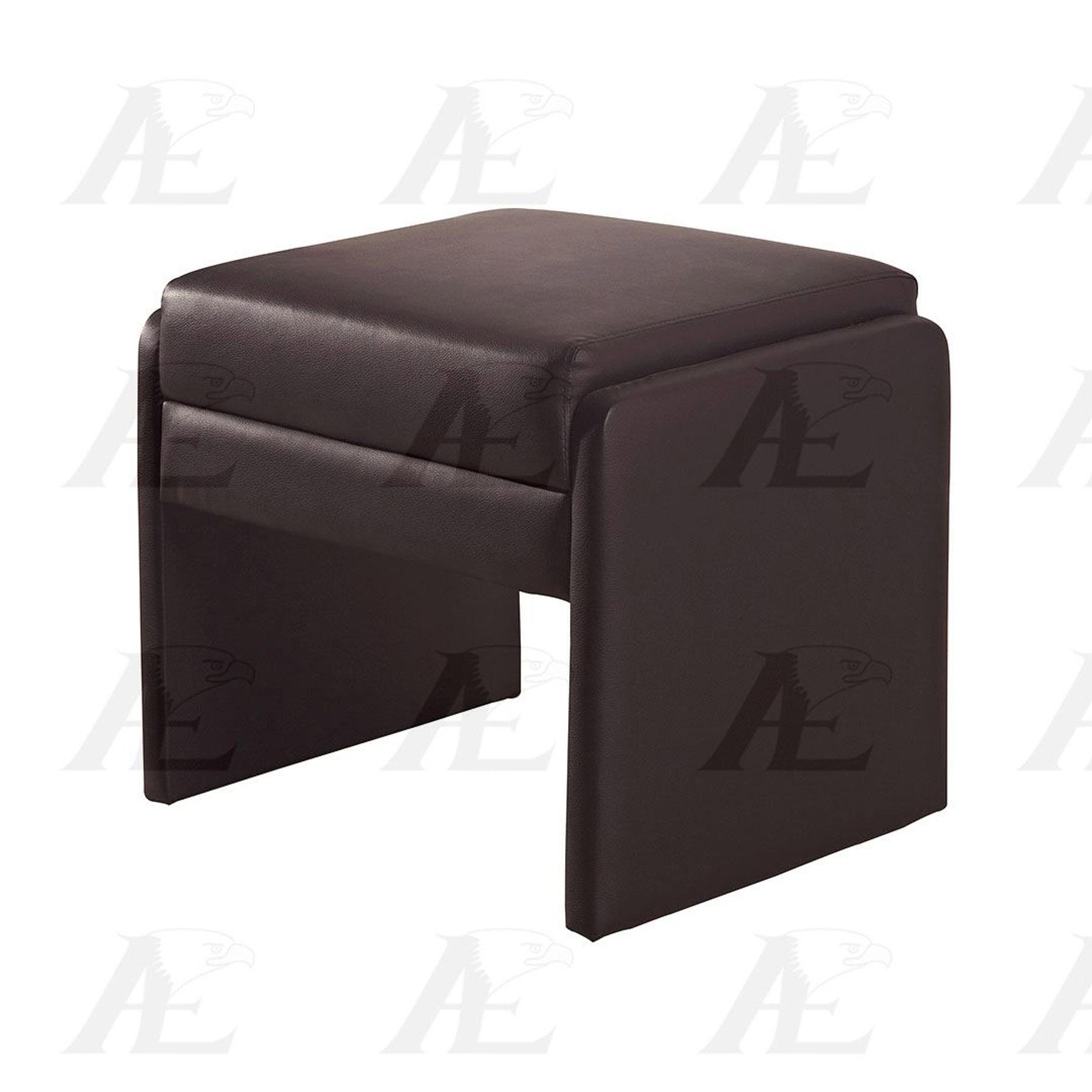 

    
American Eagle Furniture JT001-BRO  Brown Pu Vanity with Stool Set 2Pcs
