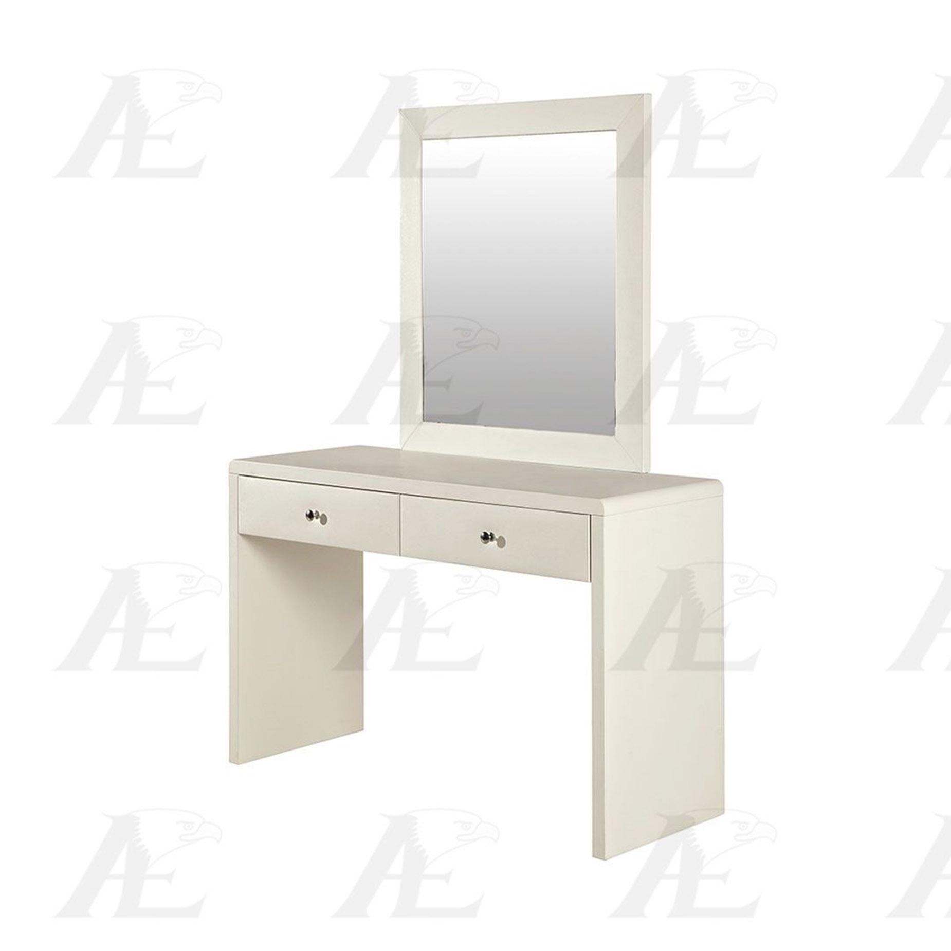 

    
American Eagle Furniture JT001-CRM Cream Pu Vanity with Stool Set 2Pcs
