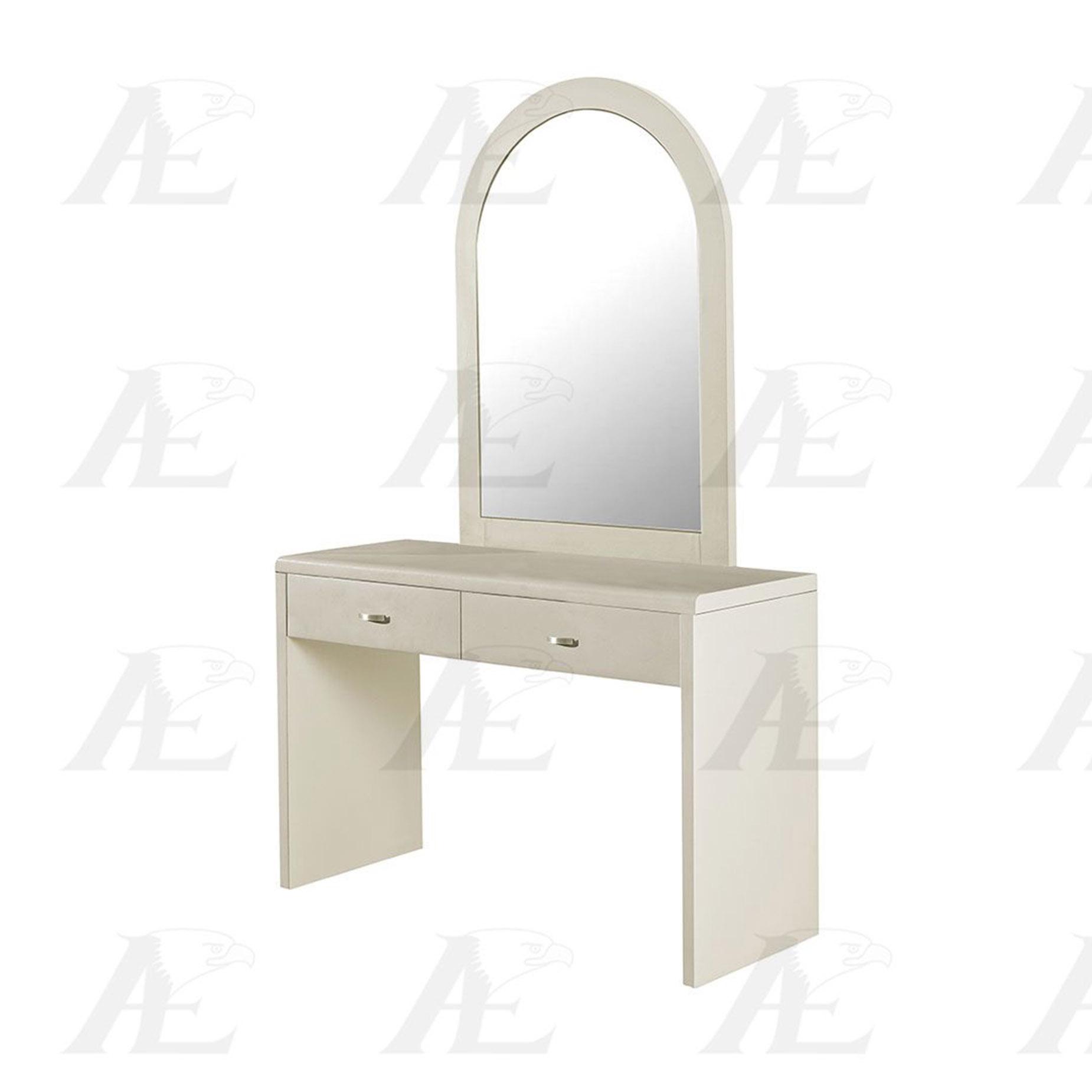 Modern Vanity with Stool Set JT002-CRM JT002-CRM Set-2 in Cream 