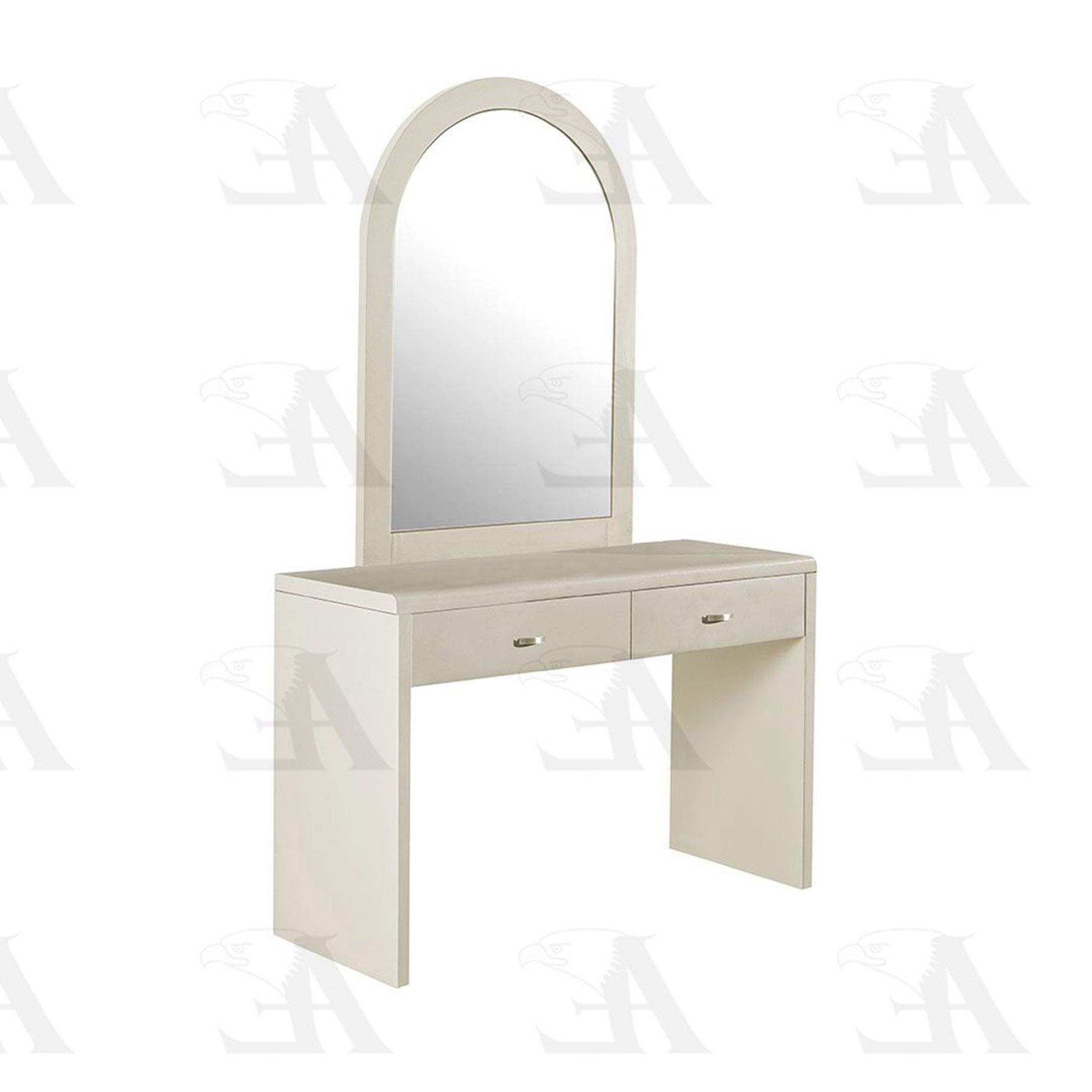 

    
American Eagle Furniture JT002-CRM Vanity with Stool Set Cream JT002-CRM Set-2
