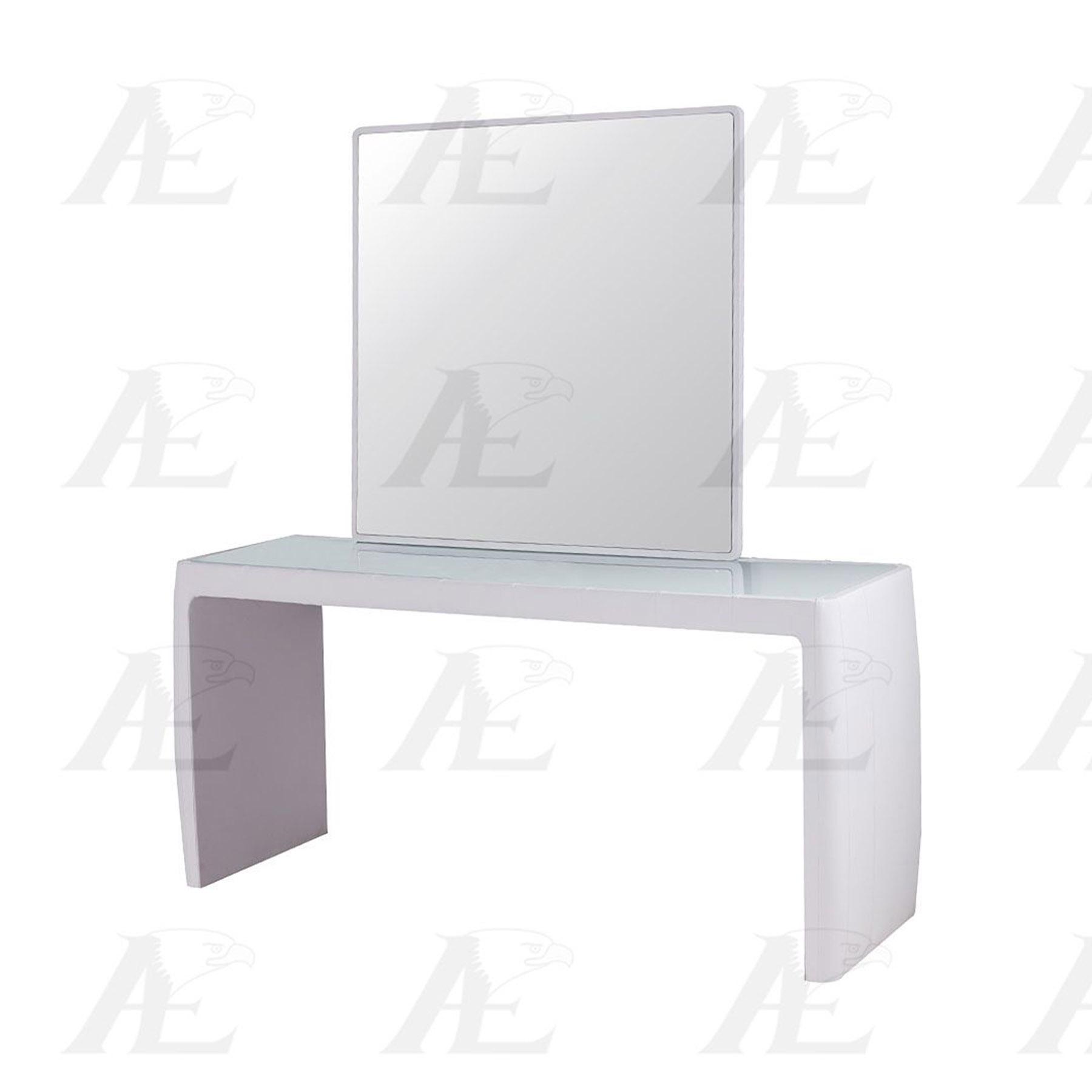 

    
American Eagle Furniture JT027-W White PU Vanity with Stool Set 2Pcs
