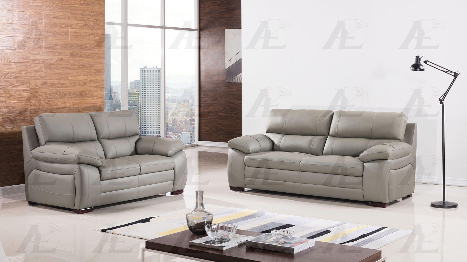 

    
American Eagle Furniture K-B520-GR Gray Sofa and Loveseat Genuine Leather Set 2Pcs Modern
