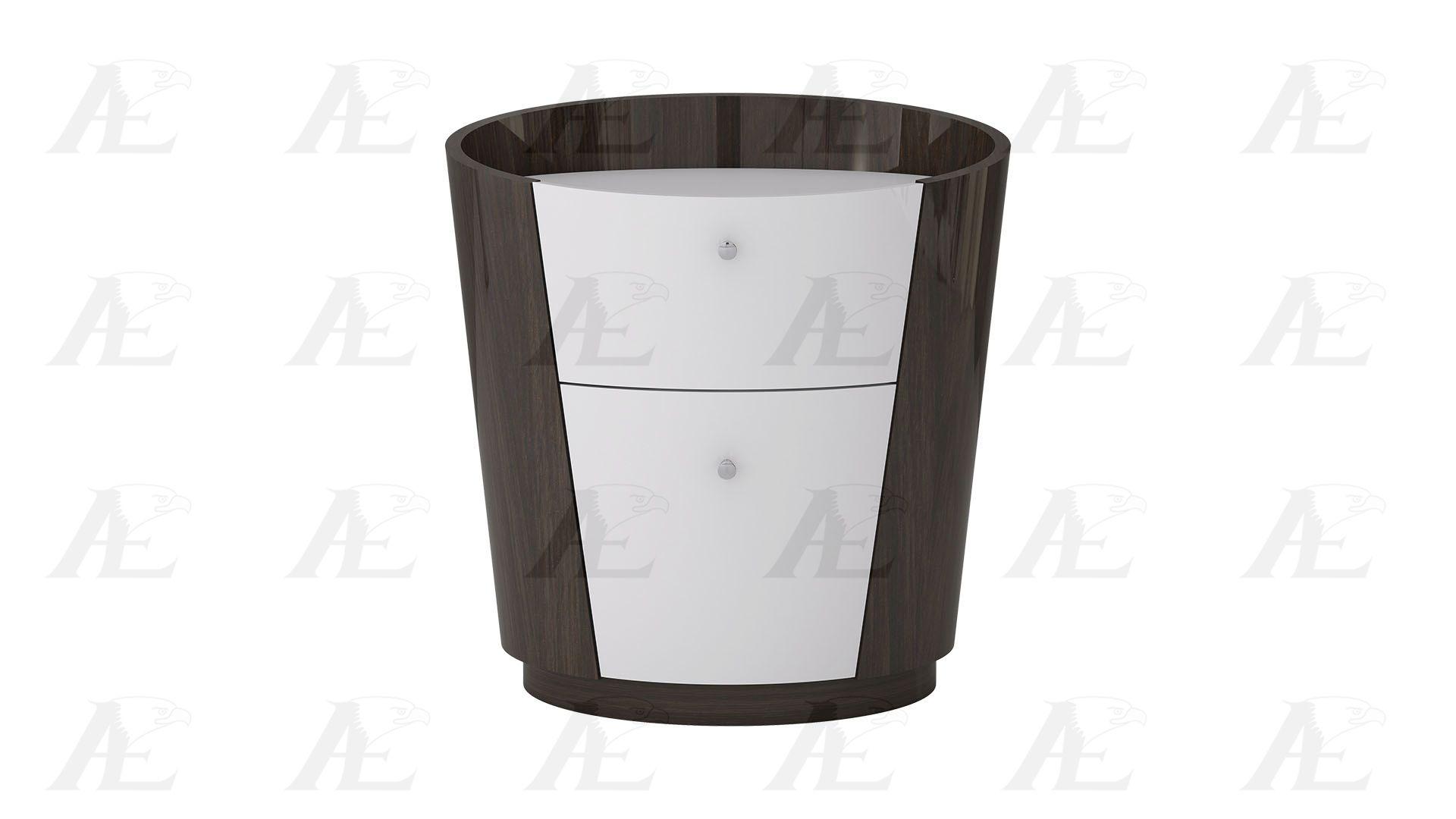 

    
American Eagle Furniture NS-P105 Palisander Brown White 2 Drawer Night Stand Wood Modern
