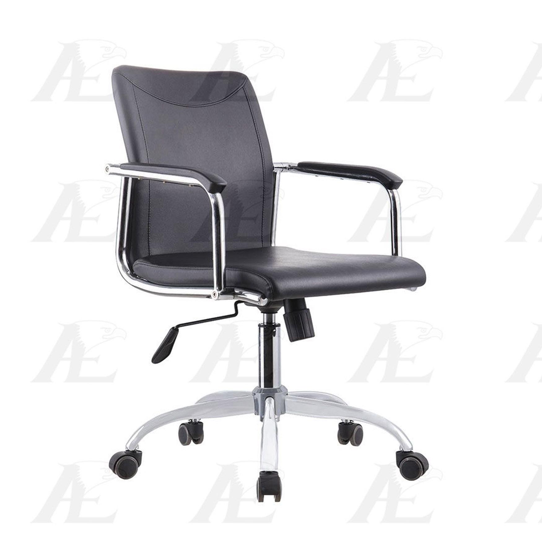 

    
American Eagle Furniture QG1159B Black Office Chair Pu Modern
