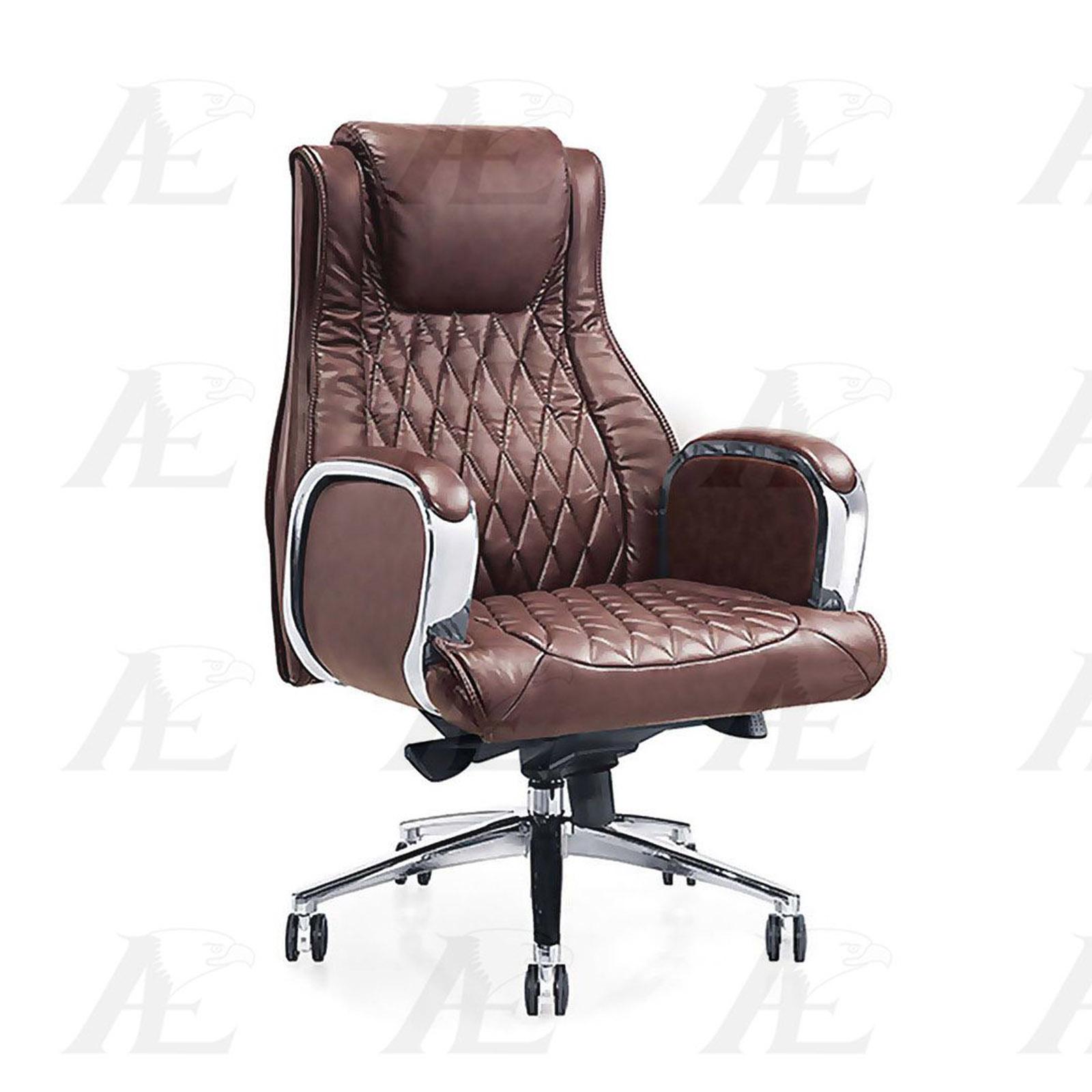 Modern Office Chair YS1202B YS1202B in Brown 