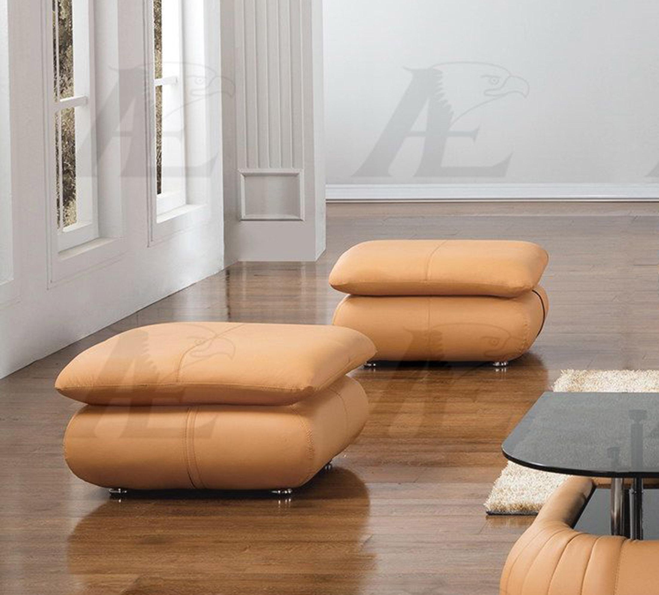 

                    
American Eagle Furniture EK-LB119-YO Sofa Chaise Coffe Table and 2 Ottomans Set Yellow Genuine Leather Purchase 
