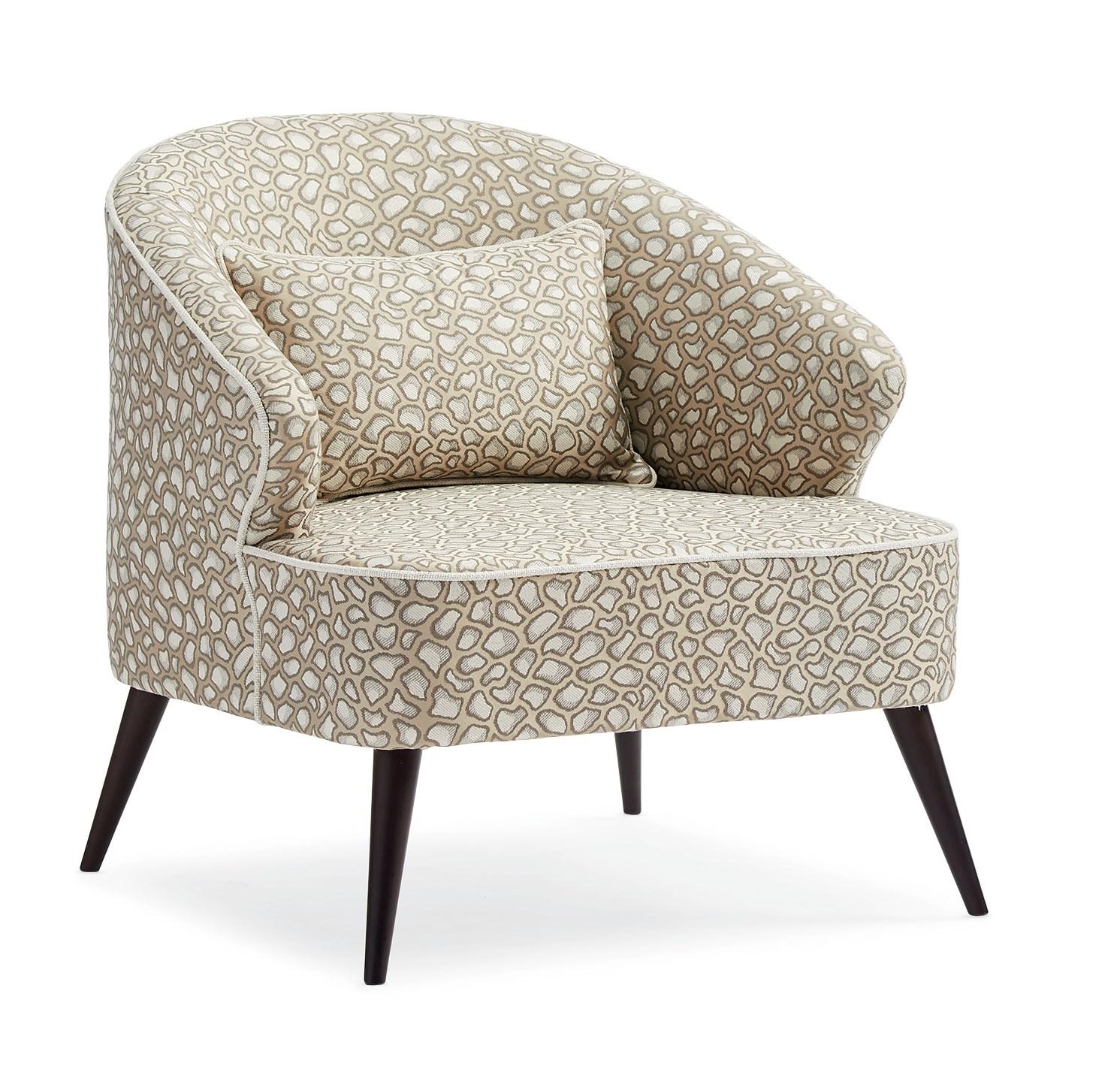 

    
Animal-Inspired Neutral Fabric THE MELANIE ARM CHAIR by Caracole
