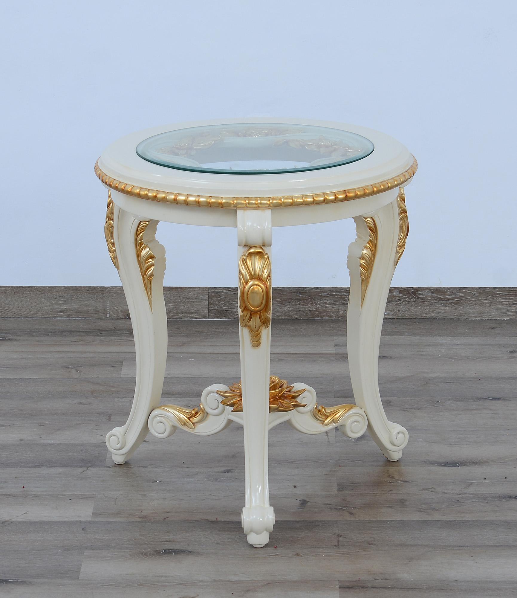 

    
30017-CT-Set-2 Antique Beige & Gold Luxury BELLAGIO Coffee Table Set 2Pcs EUROPEAN FURNITURE
