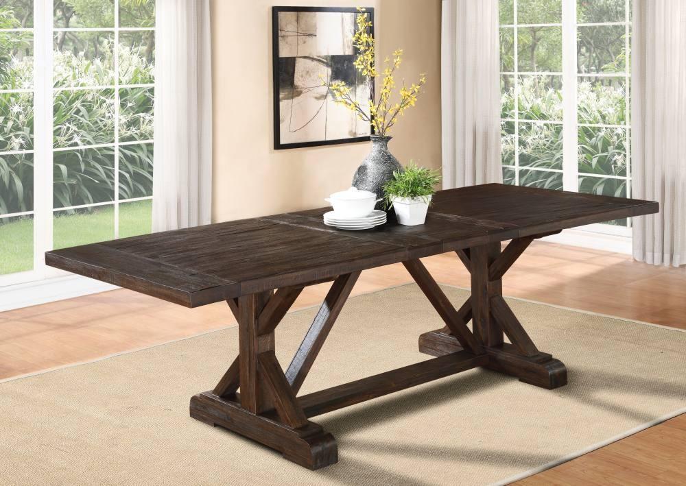 Transitional Dining Table CAMERON TABLE 9KT561C in Charcoal 