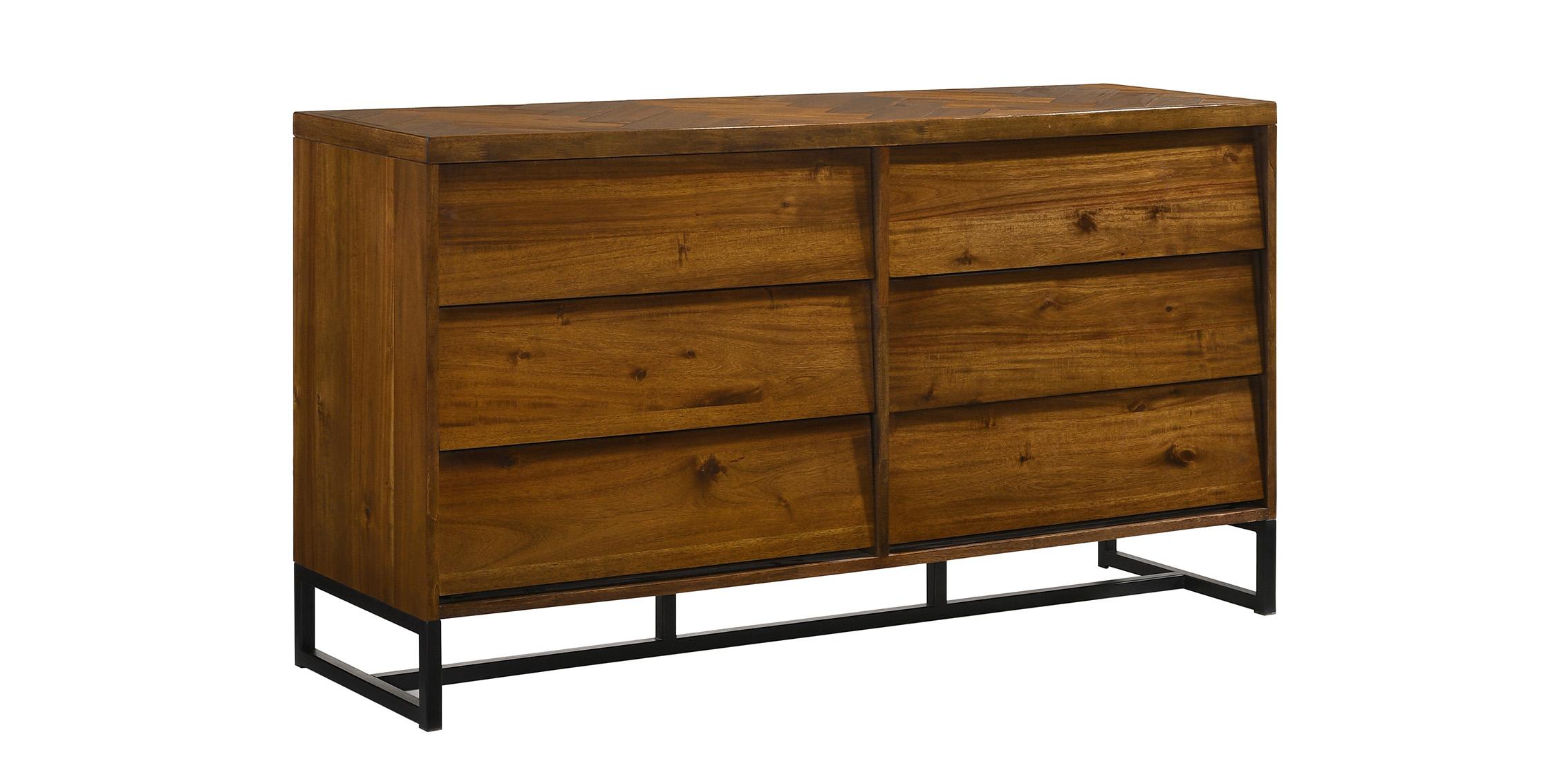 

    
Antique Coffee 6 Drawer Dresser REED Wood Reed-D Meridian Industrial Mid Century
