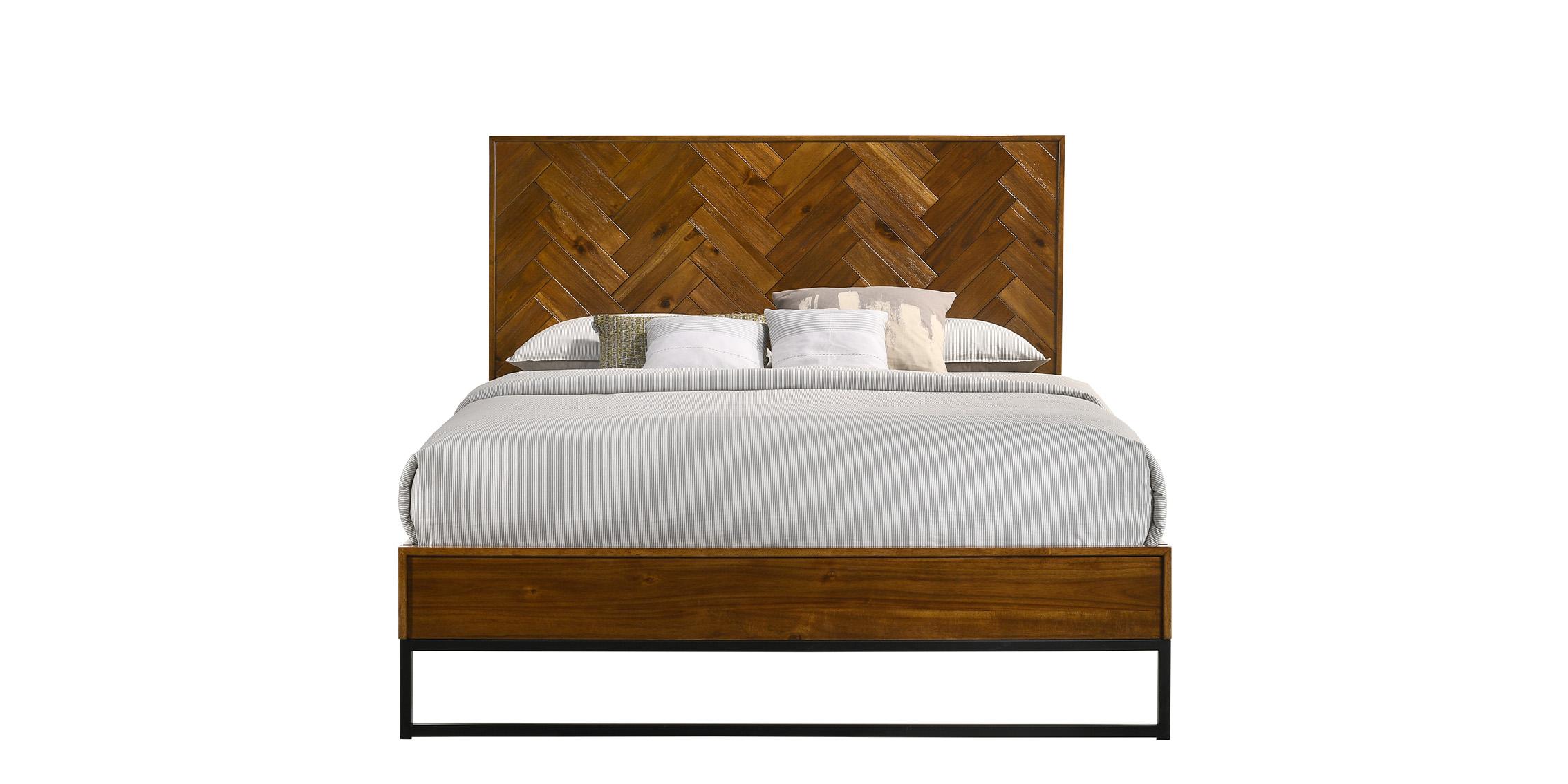 

    
 Shop  Antique Coffee REED Wood Platform King Bedroom Set 5Pcs Reed-K Meridian Modern
