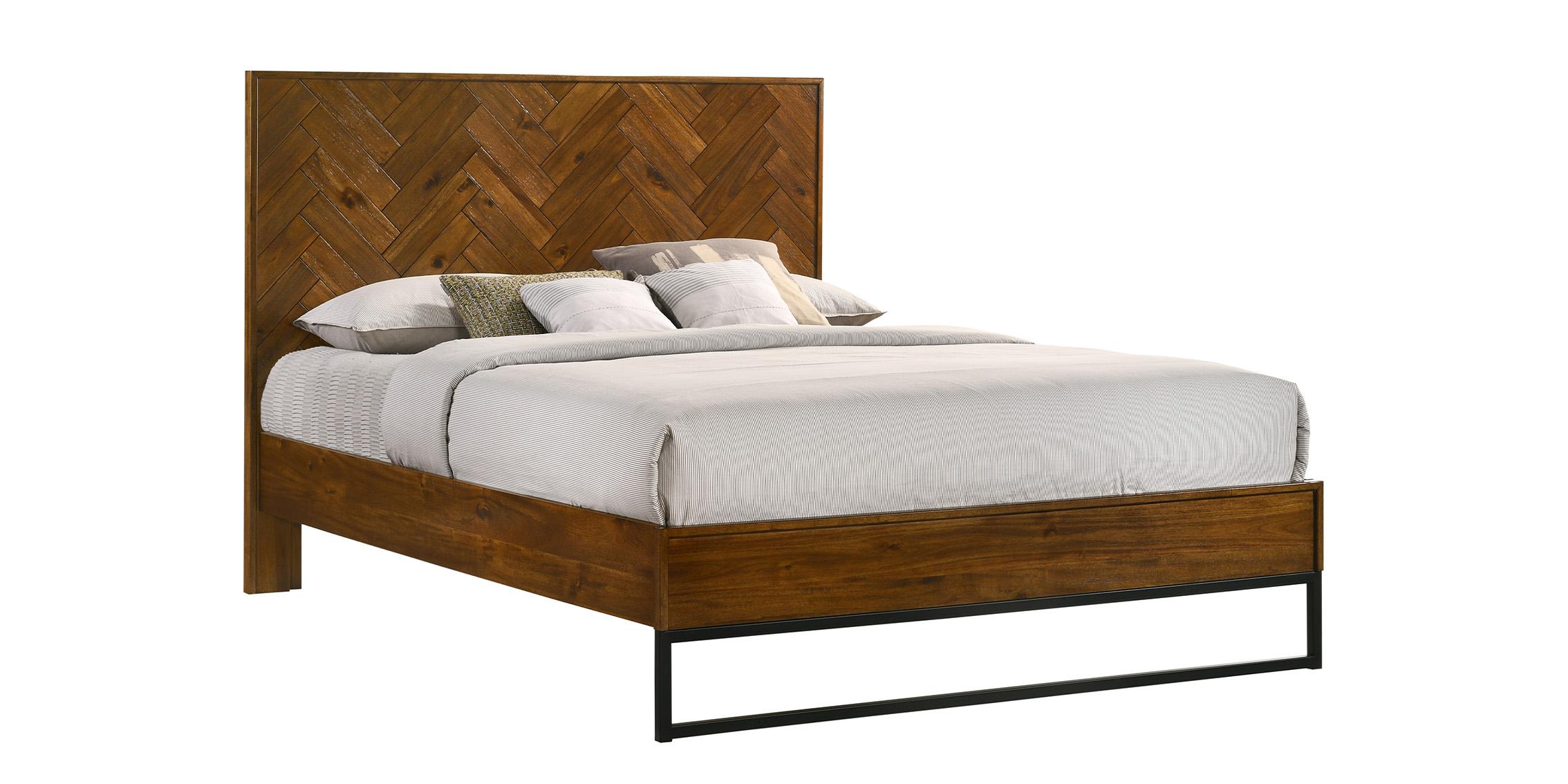 Modern, Transitional Platform Bed Reed-Q Reed-Q in Coffee, Black 