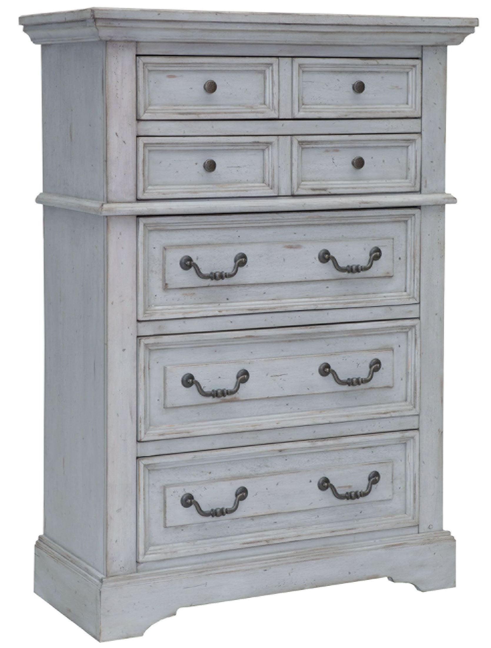 Classic, Traditional Chest 7820 STONEBROOK 7820-150 in Antique, Gray 