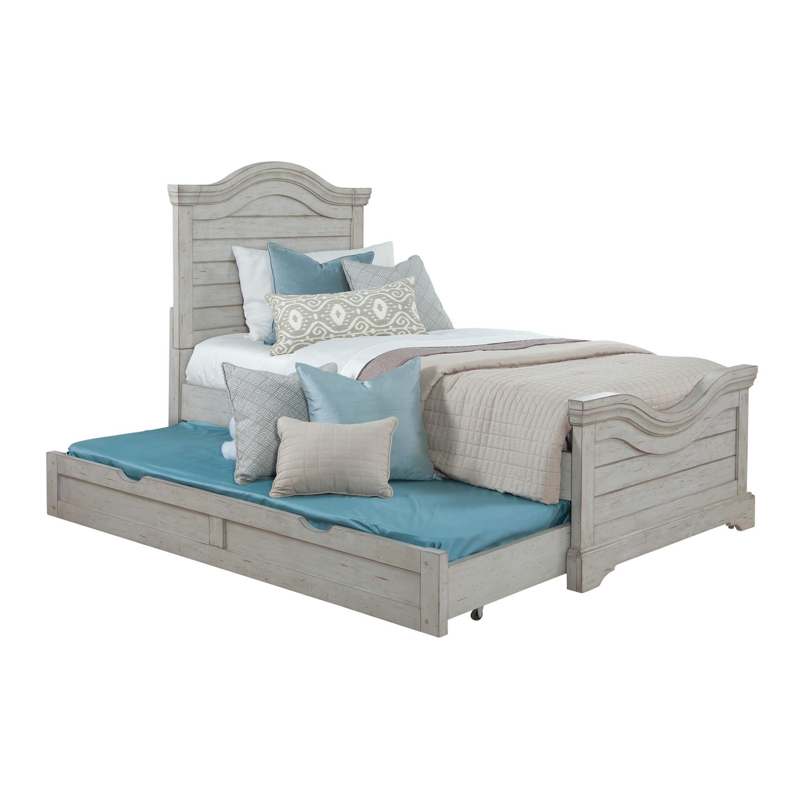 Classic, Traditional Panel Bed 7820 STONEBROOK 7820-46PAN in Antique, Gray 