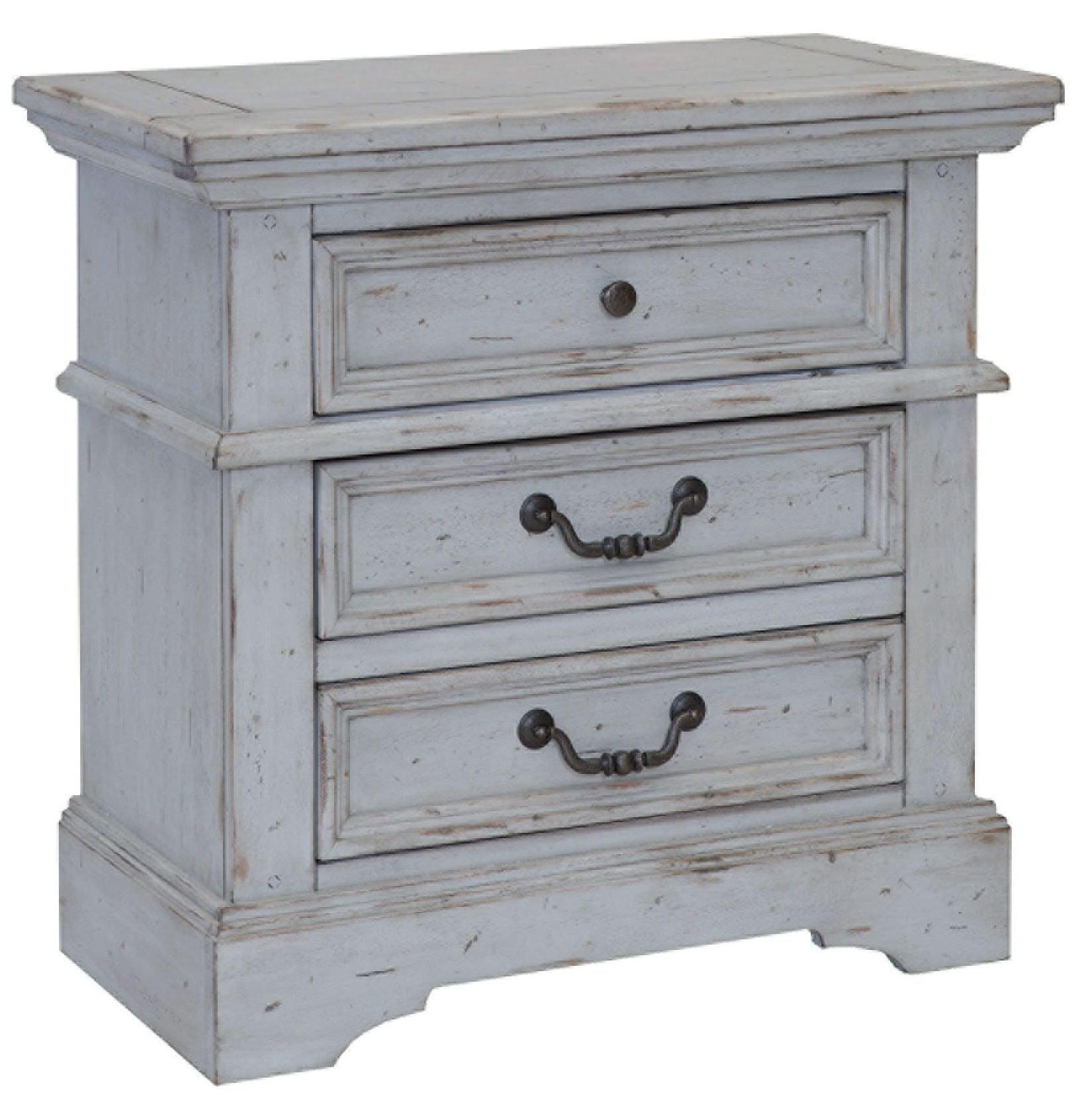 

    
Antique Gray Finish Nightstand Set 2Pcs 7820 STONEBROOK American Woodcrafters Traditional
