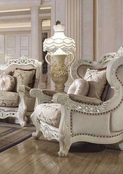 

    
Homey Design Furniture HD-2657 Arm Chairs Antique/Ivory HD-C2657
