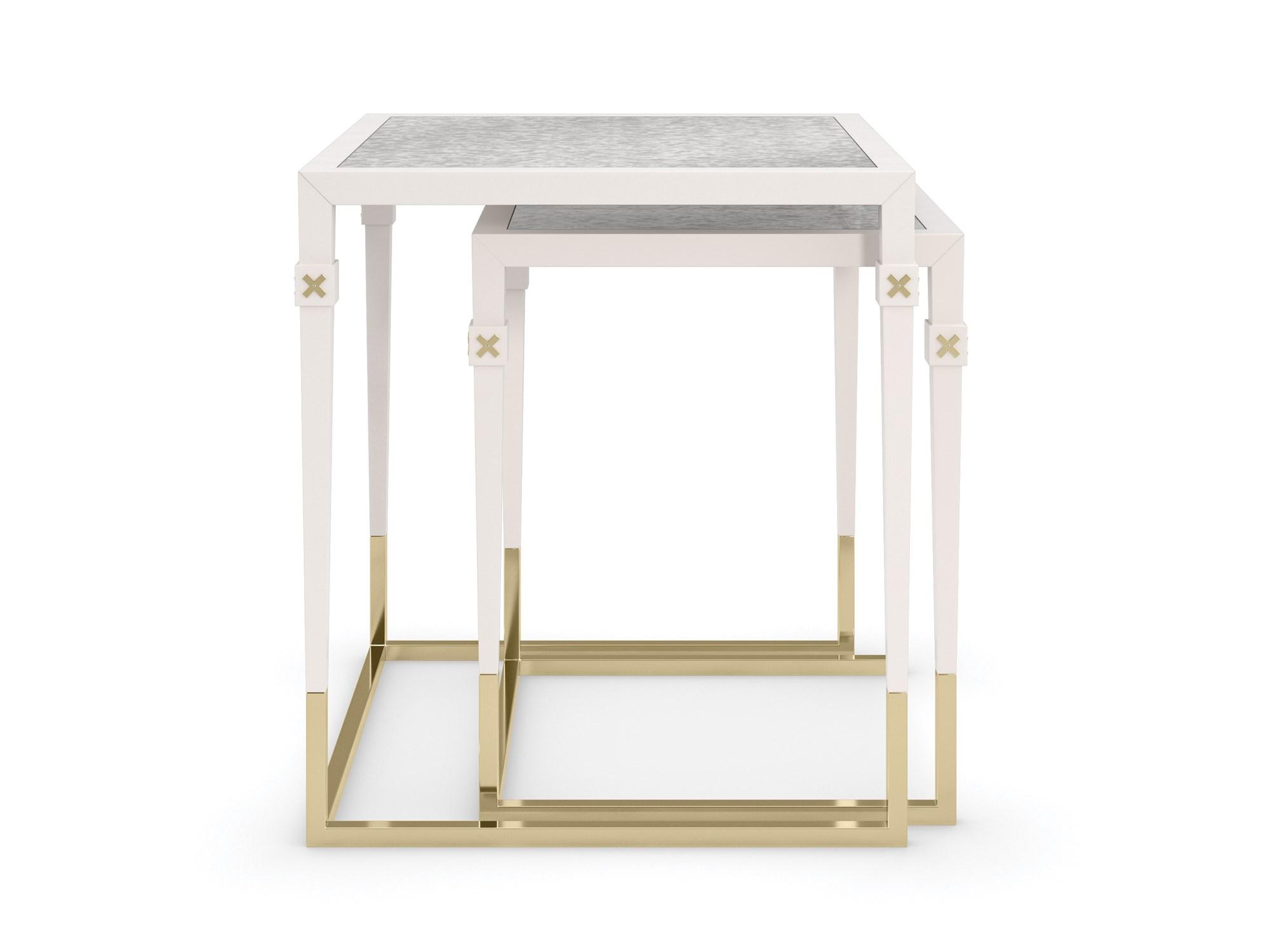 

    
Caracole BETTER TOGETHER End Table Set Pearl White/Gold CLA-021-471
