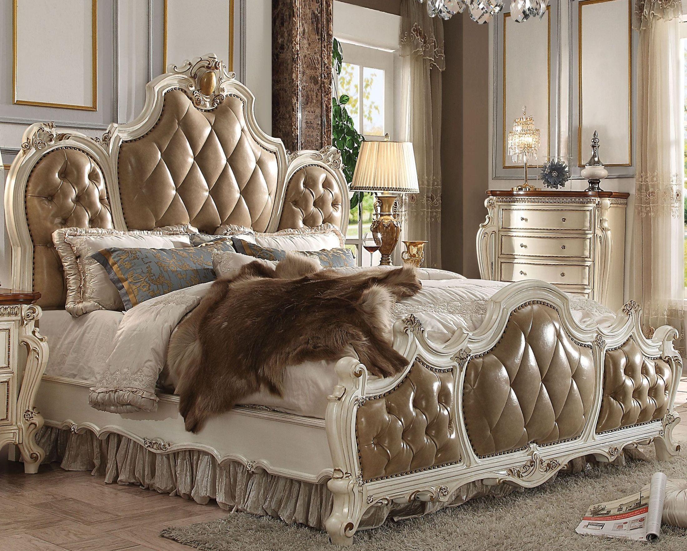

    
Picardy-26900Q-Set-6 Antique Pearl & Brown Tufted Queen Bedroom Set 6P Picardy 26900Q Acme Classic
