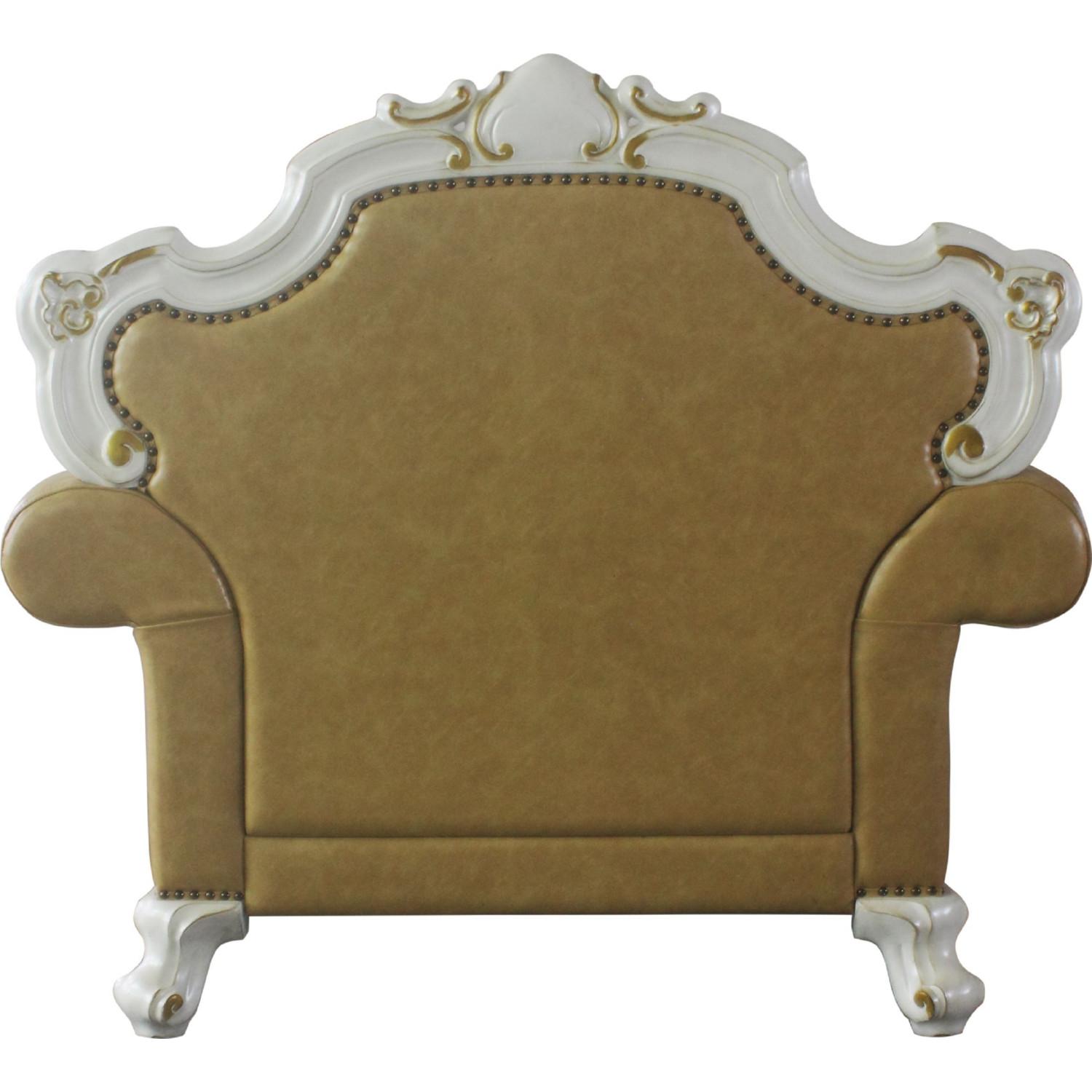 

    
 Photo  Antique Pearl & Butterscotch PU Sofa Set 3 Pcs Picardy 58210 ACME Traditional
