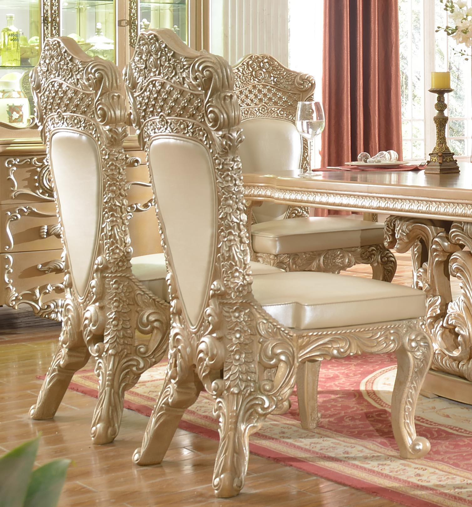 

    
Pickle Frost/Antique Silver Dining Side Chair Set 2 Pcs Traditional Homey Design HD-7012
