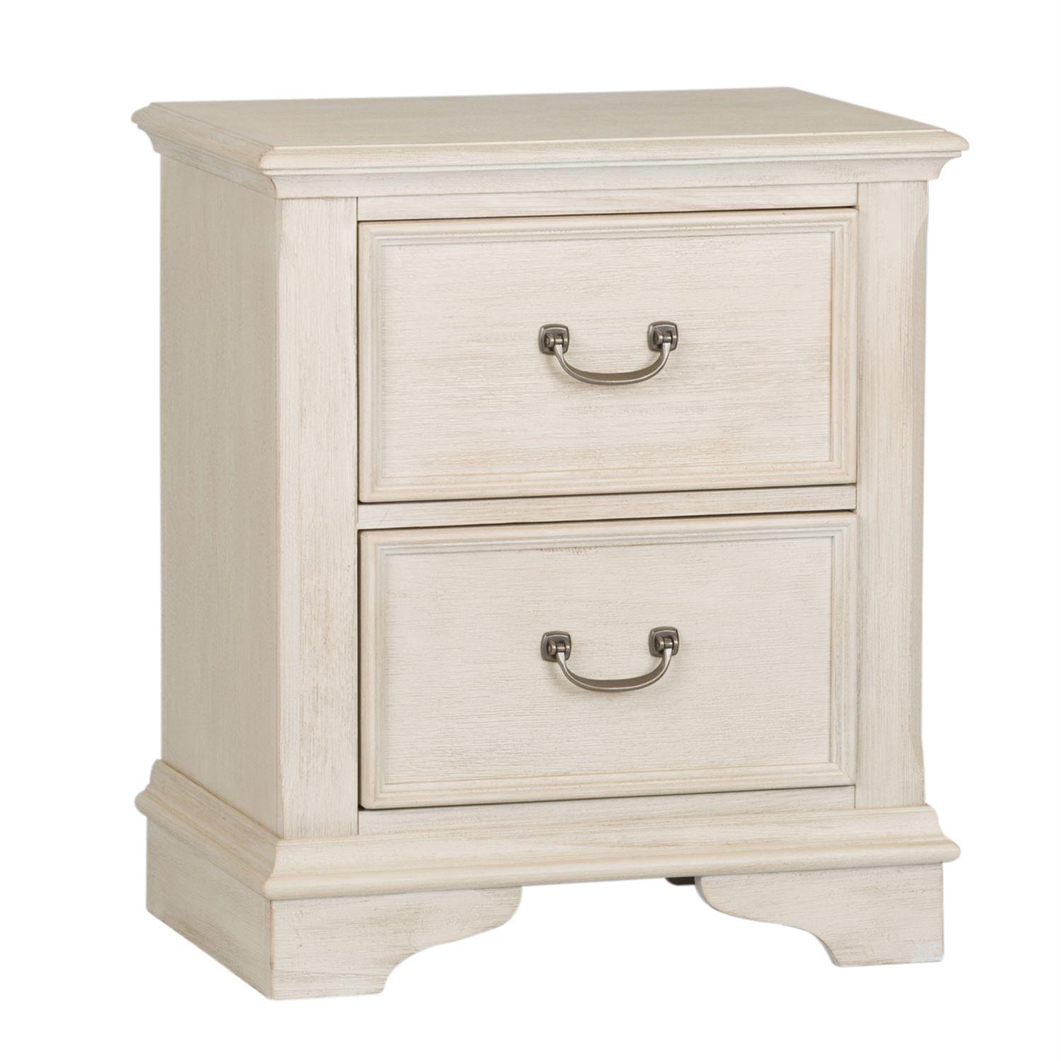 Transitional Nightstand Set Bayside  249-BR60 249-BR60-Set-2 in White 