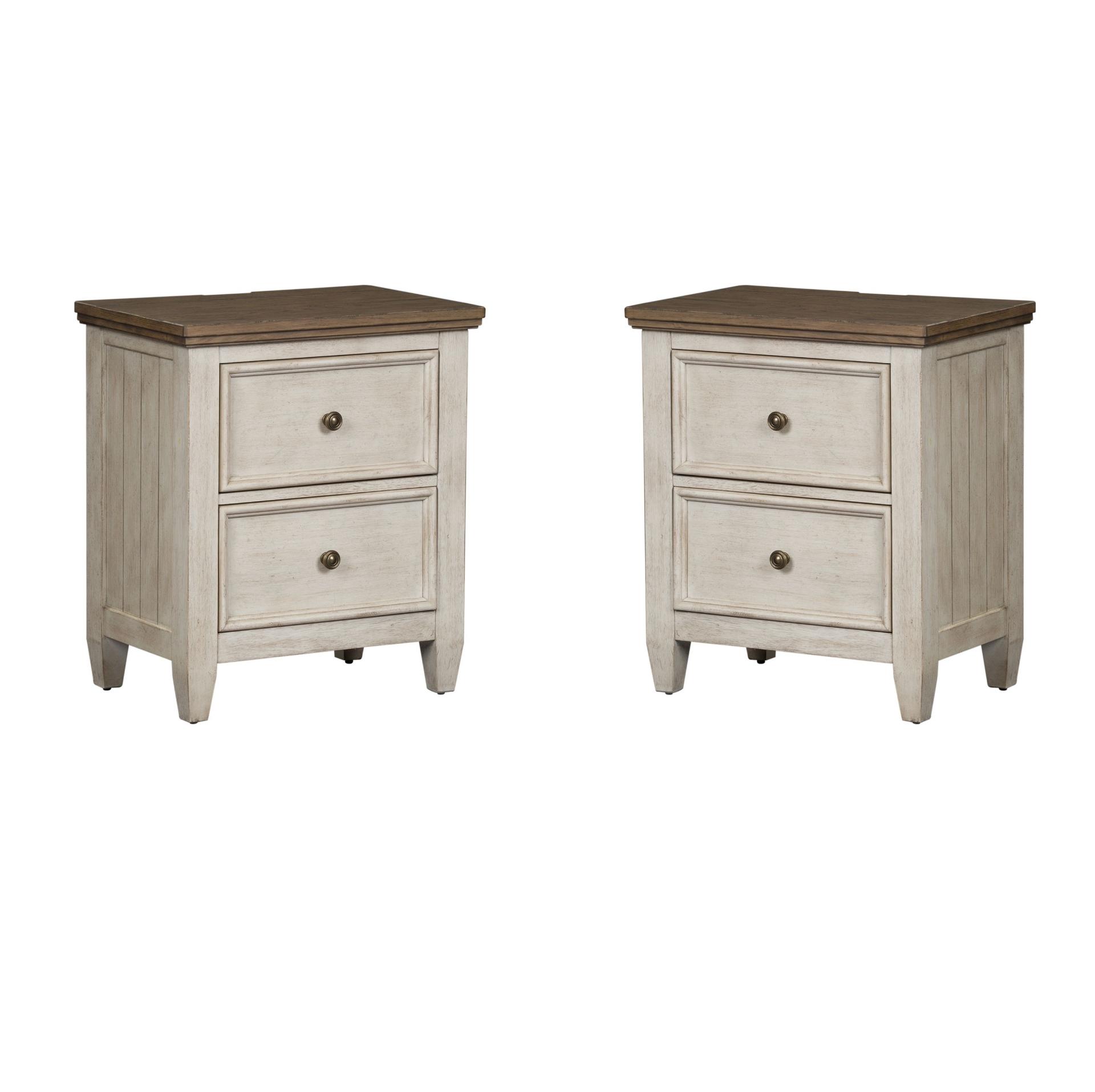 

    
Antique White 2 Drawer Nightstand Set 2Pcs Heartland 824-BR Liberty Furniture
