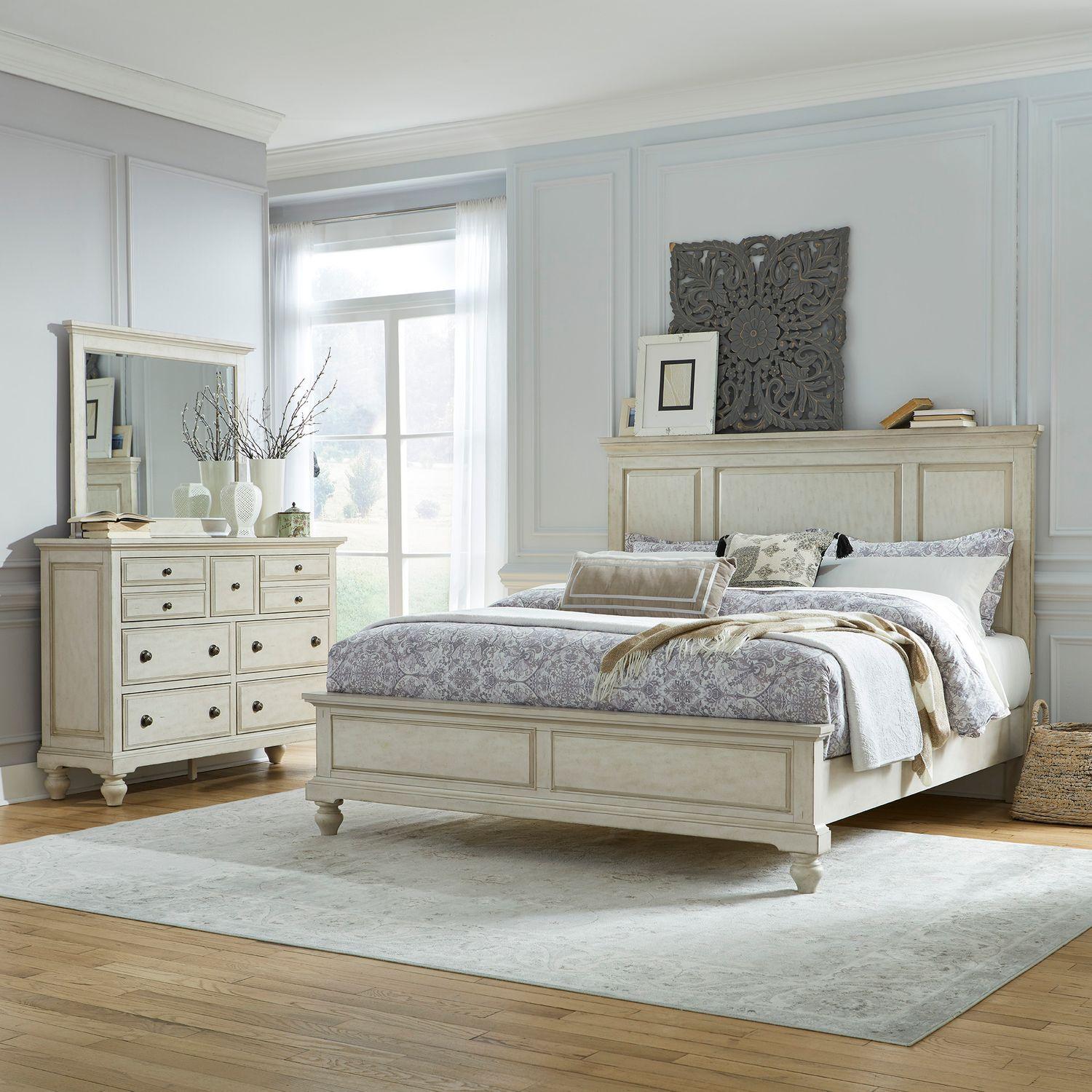 Farmhouse Panel Bedroom Set High Country  (697-BR) Panel Bedroom Set 697-BR-CPBDM in White 