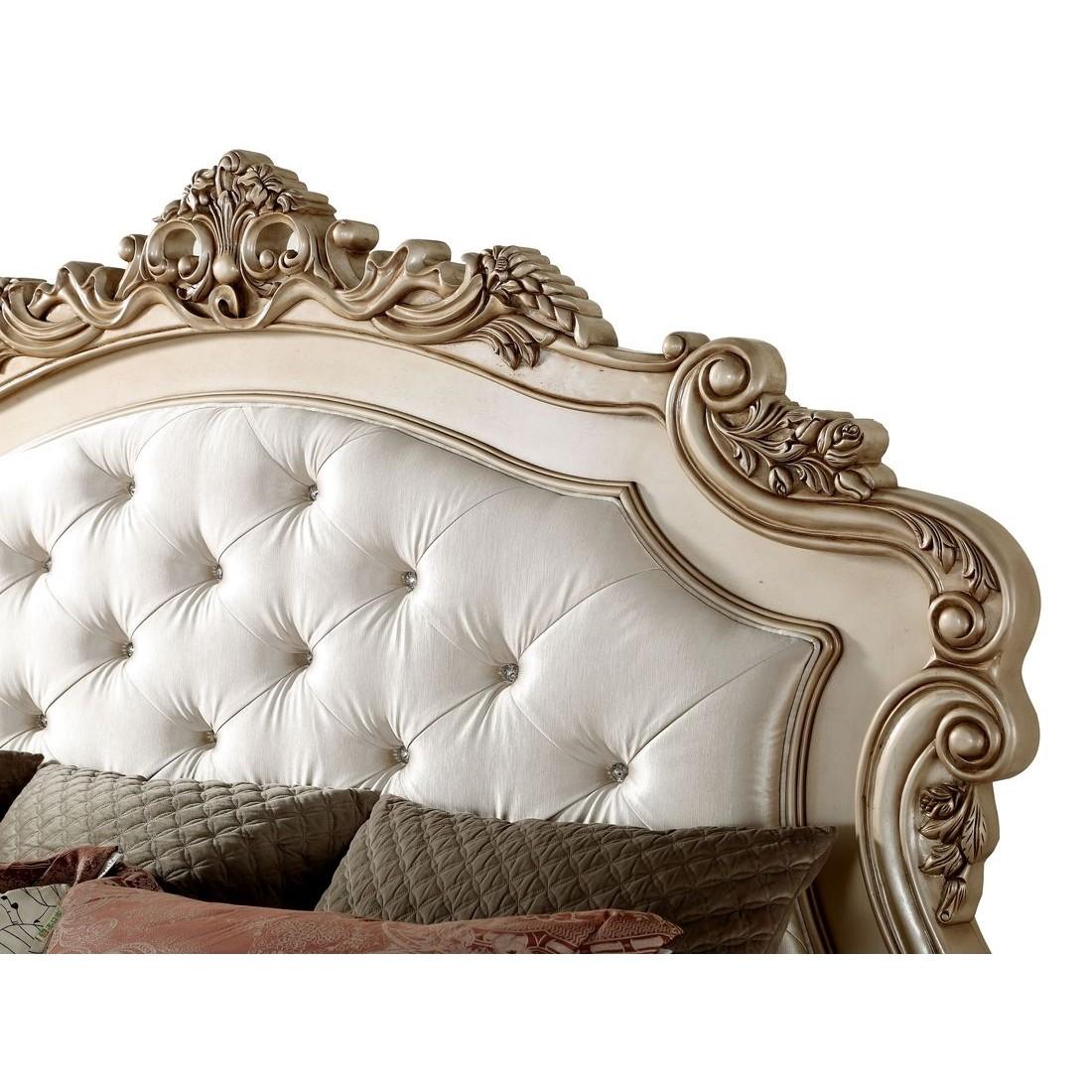 

        
Acme Furniture Gorsedd Panel Bed Antique White/Cream Fabric 00840412179631

