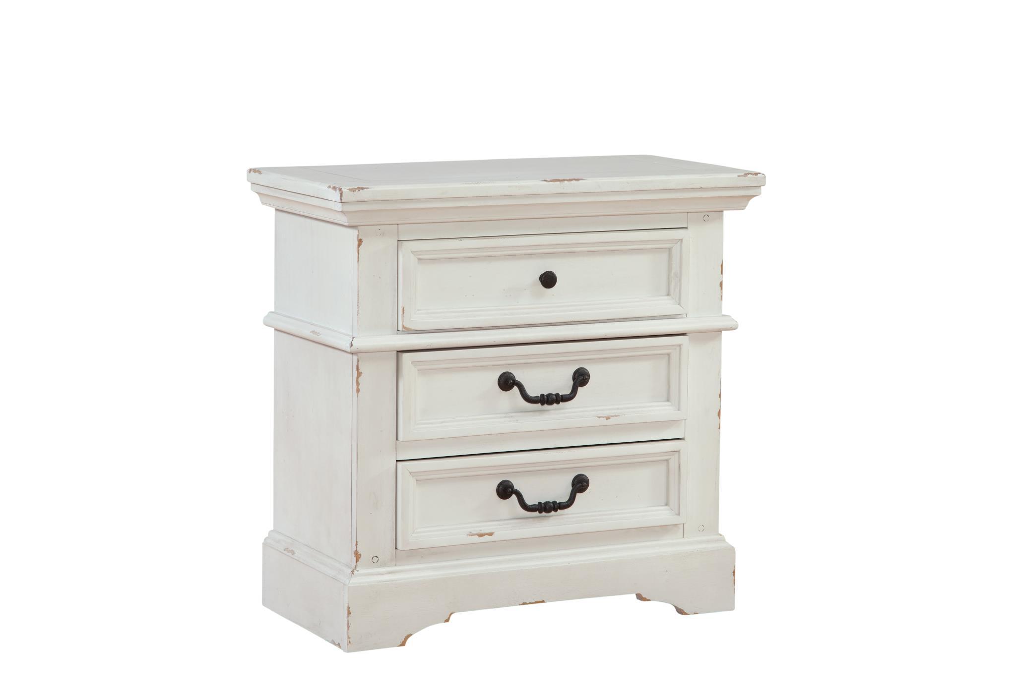 

    
Antique White Finish Nightstand Set 2Pcs 7810 STONEBROOK American Woodcrafters Traditional
