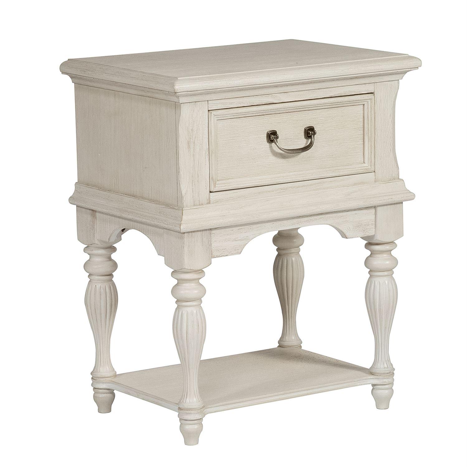 Transitional Nightstand Set Bayside  249-BR62 249-BR62-Set-2 in White 