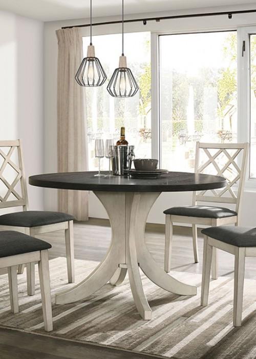

    
Furniture of America Haleigh Dining Table Set Antique White CM3491RT-5PC

