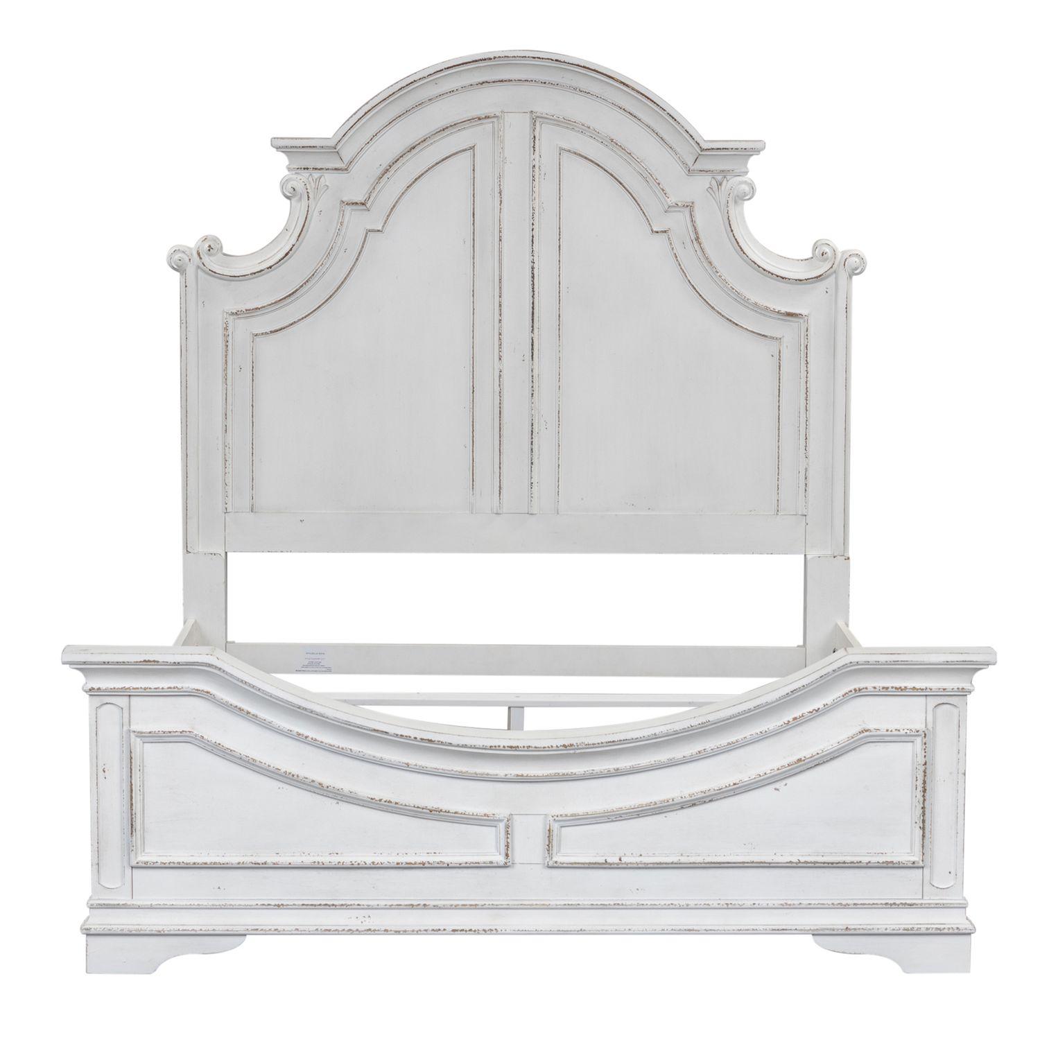 

    
Antique White King Bed Set 4Pcs Magnolia Manor 244-BR-KPBDMN Liberty Furniture
