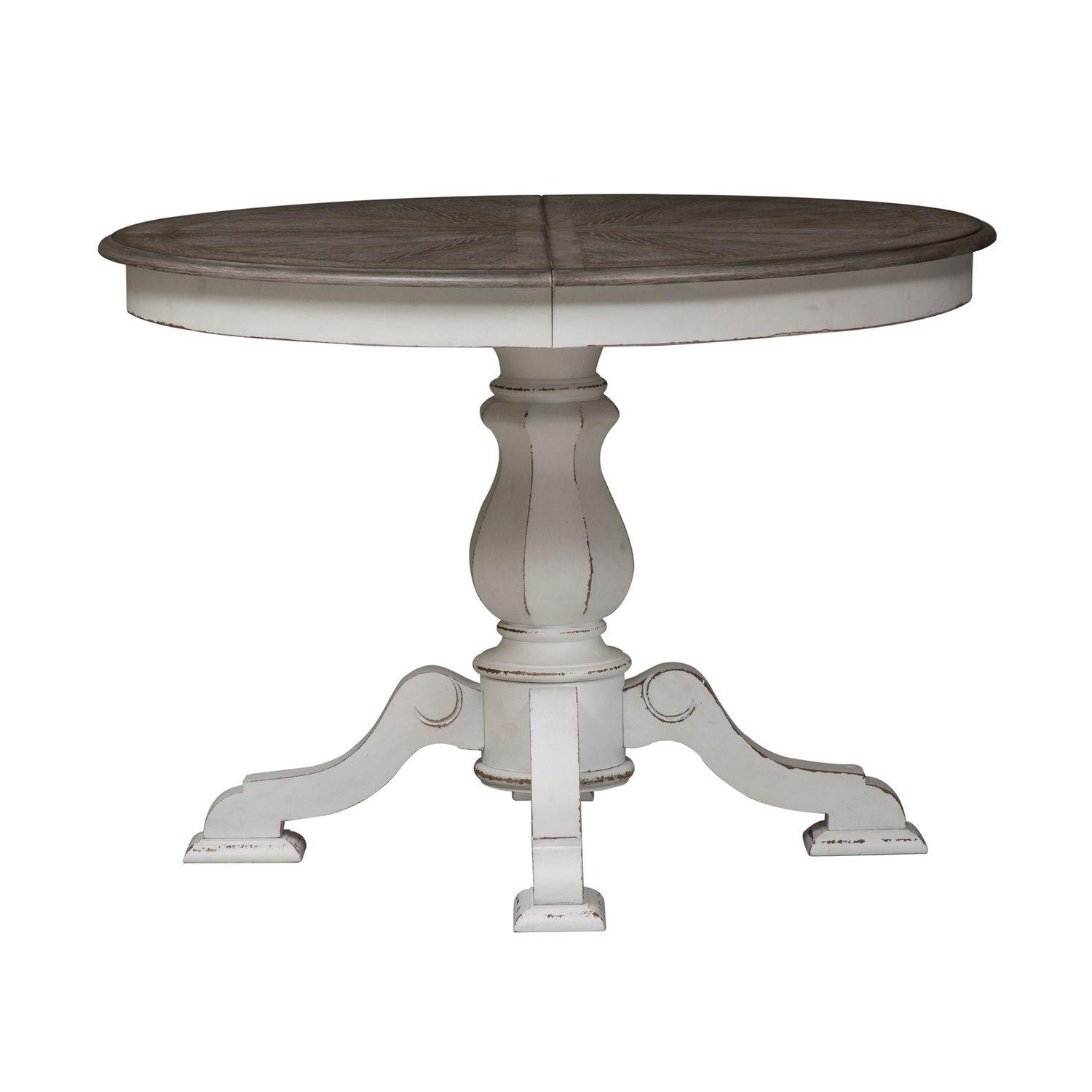 European Traditional Dining Table Magnolia Manor  (244-DR) Dining Table 244-DR-PED in White 