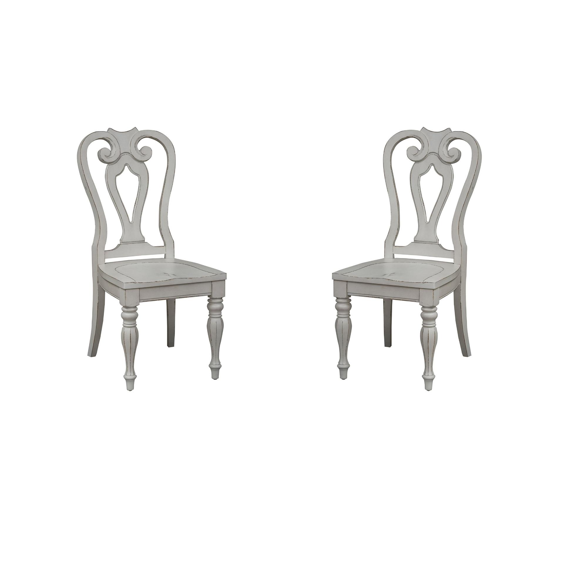European Traditional Dining Chair Set 244-C2500S-Set 244-C2500S-2PC in White 