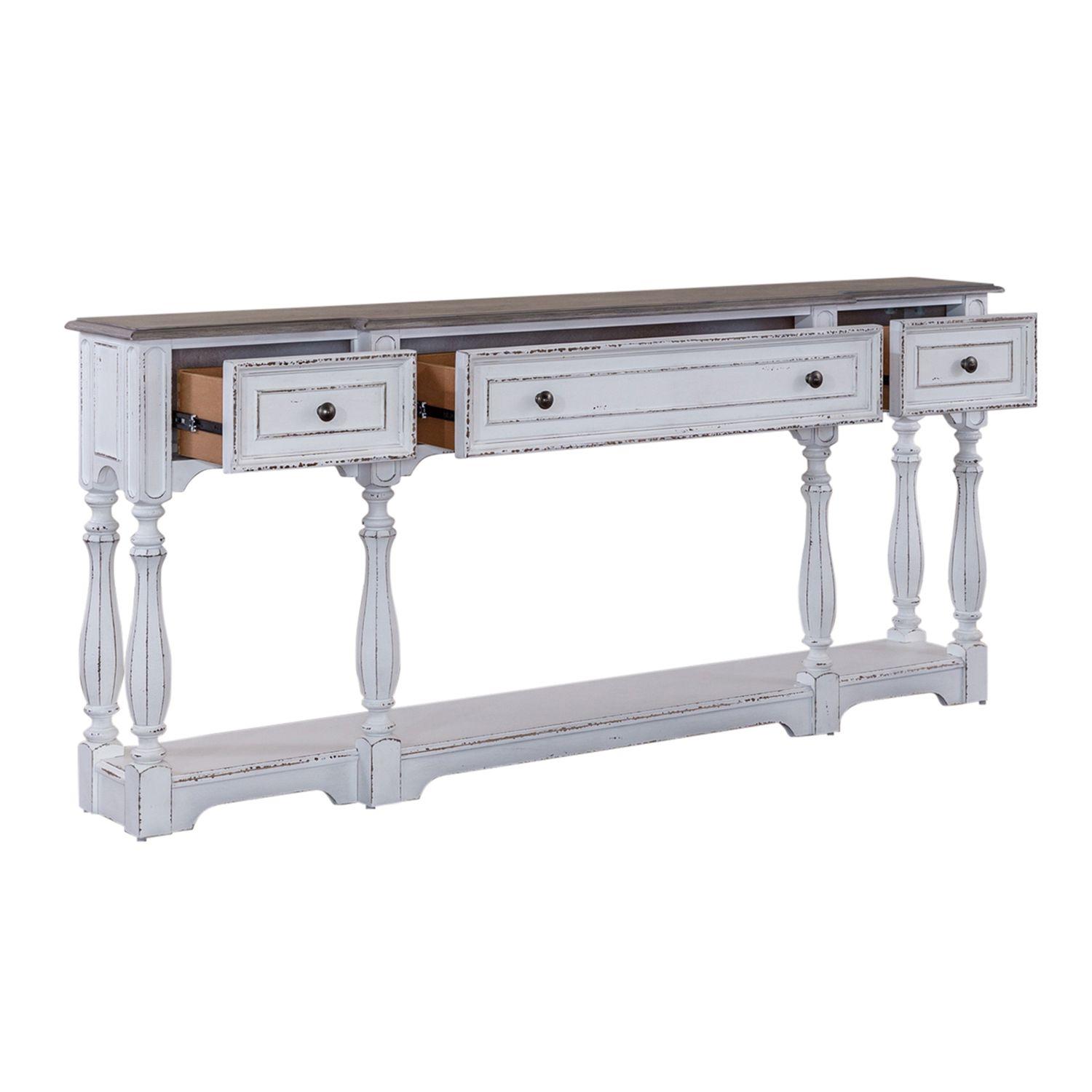 

    
244-AT2002 Antique White Wood 72" Console Table Magnolia Manor 244-AT2002 Liberty Furniture
