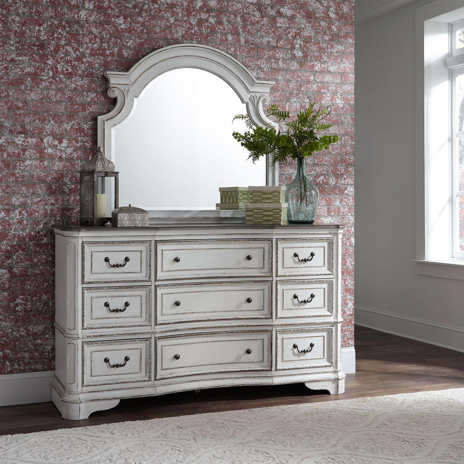 

                    
Liberty Furniture Magnolia Manor  (244-BR) 9 Drawer Dresser Dresser White  Purchase 
