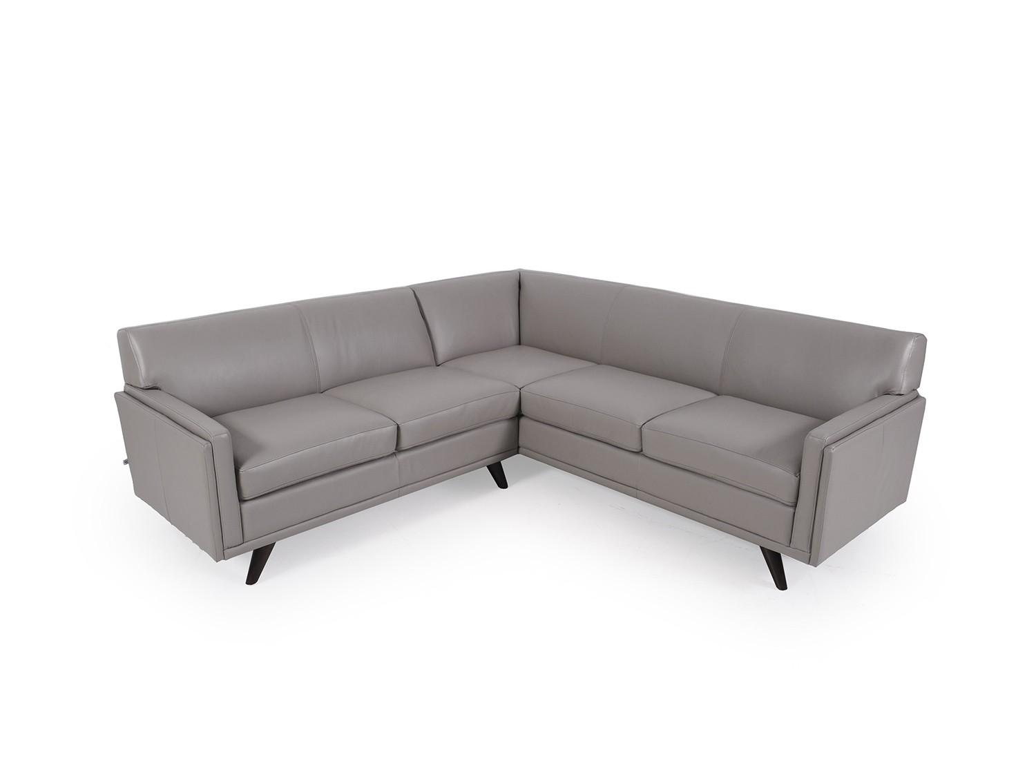 

    
Argent Grey Full Top Grain Leather Sectional Sofa Milo 361Moroni Contemporary
