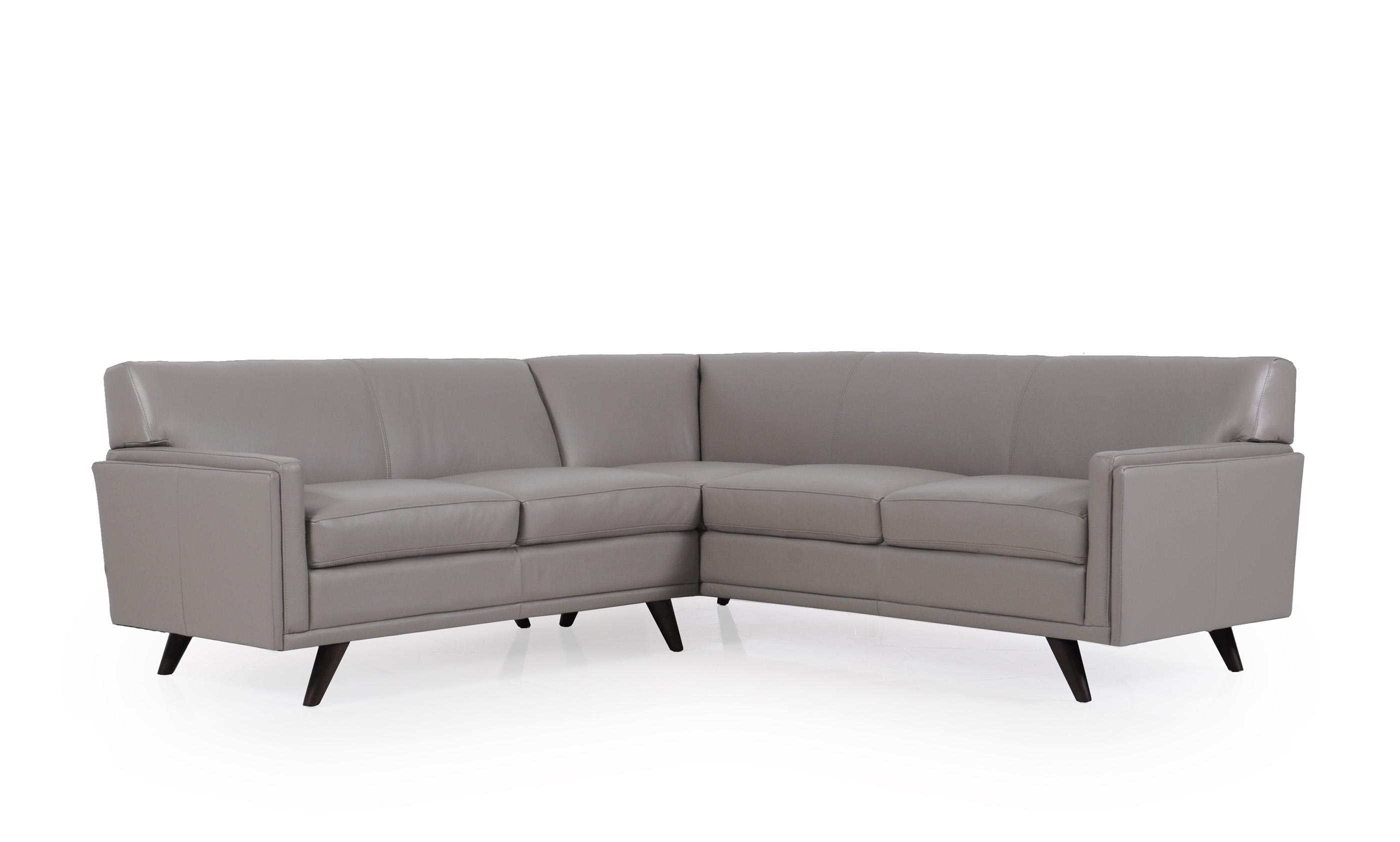 

    
Argent Grey Full Top Grain Leather Sectional Sofa Milo 361Moroni Contemporary
